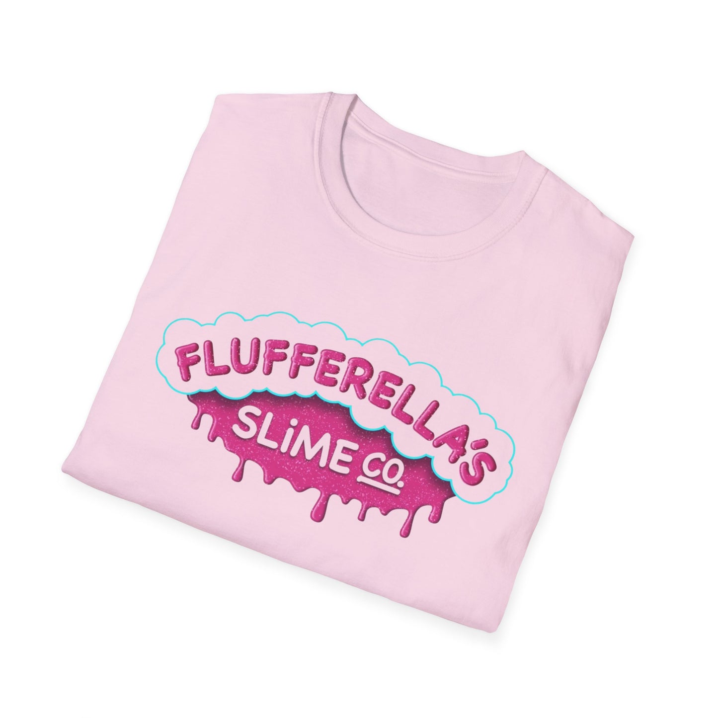 Flufferella's Slime Co Unisex Softstyle T-Shirt – Fun & Colorful Graphic Tee for Kids, Teens & Slime Lovers