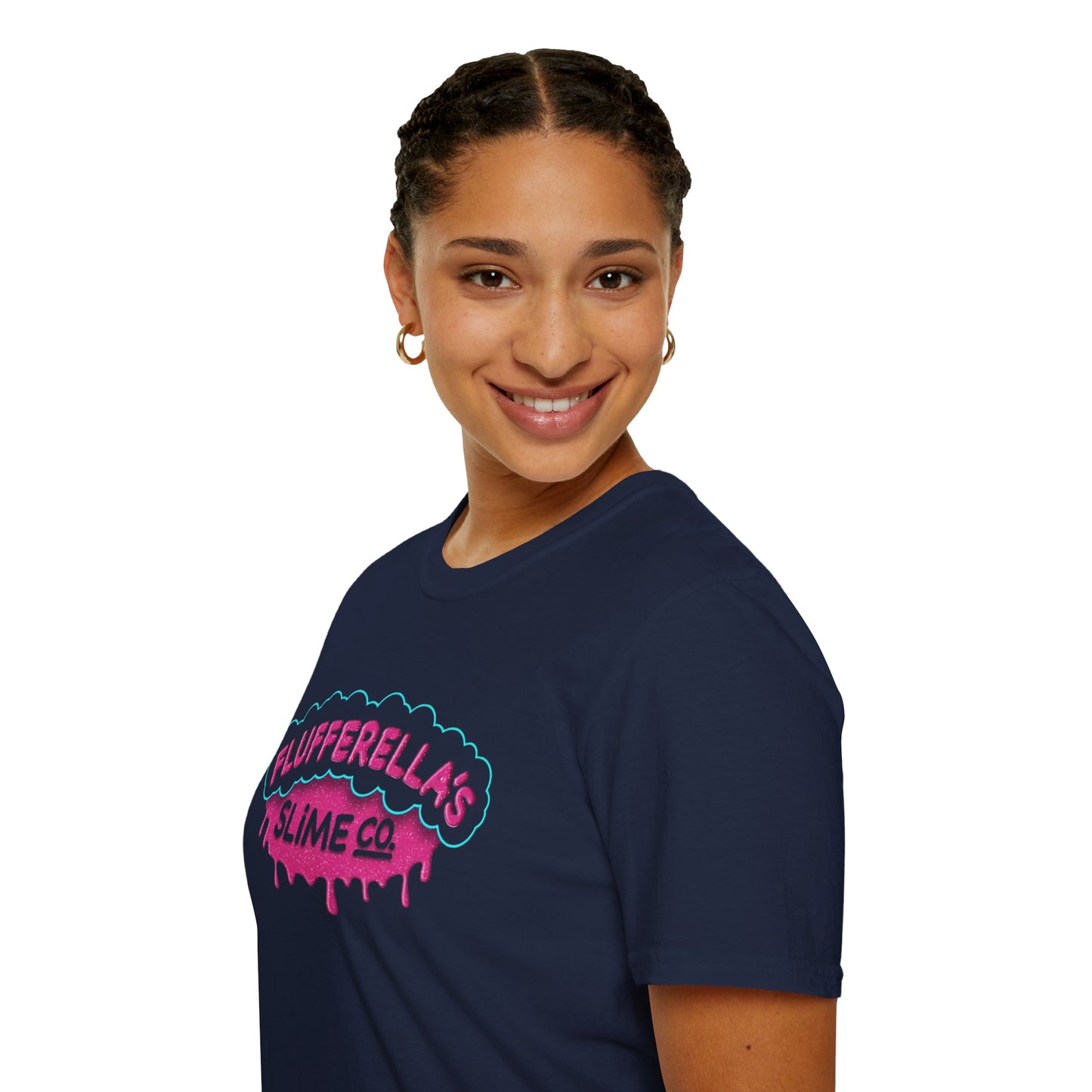 Flufferella's Slime Co Unisex Softstyle T-Shirt – Fun & Colorful Graphic Tee for Kids, Teens & Slime Lovers