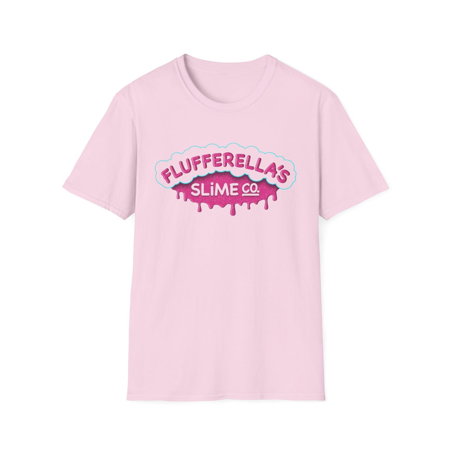 Flufferella's Slime Co Unisex Softstyle T-Shirt – Fun & Colorful Graphic Tee for Kids, Teens & Slime Lovers