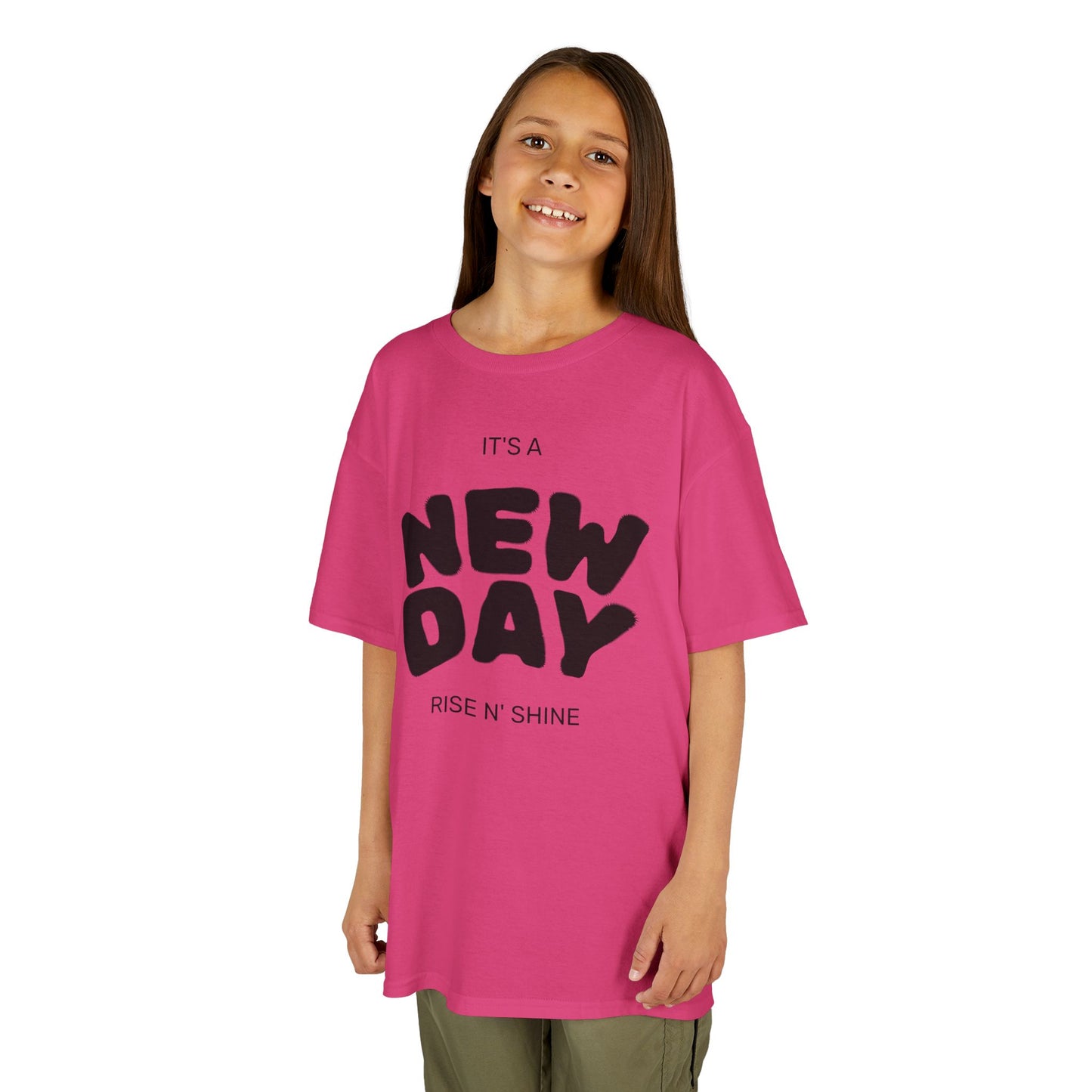 “It’s a New Day” Kids T-Shirt – Soft Cotton Tee for Slime Lovers, Playful Kids, Birthday Gift & Everyday Wear