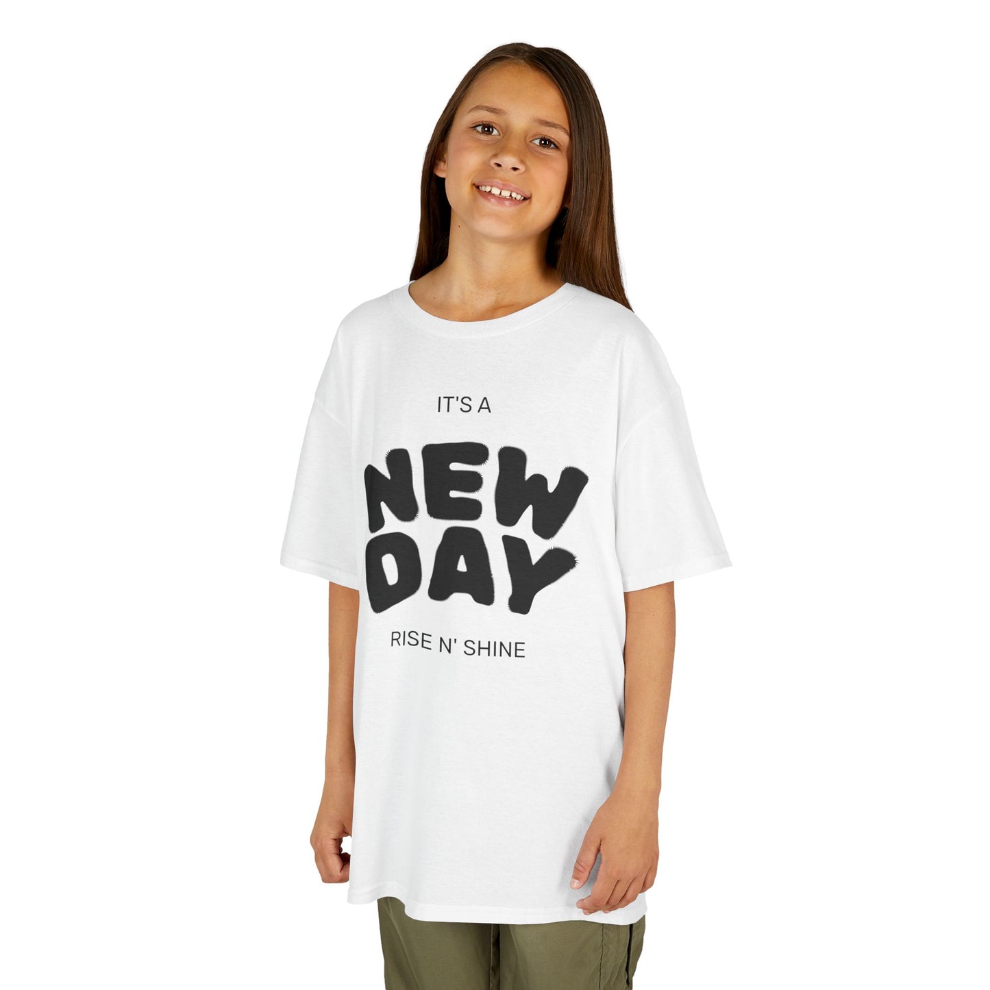 “It’s a New Day” Kids T-Shirt – Soft Cotton Tee for Slime Lovers, Playful Kids, Birthday Gift & Everyday Wear