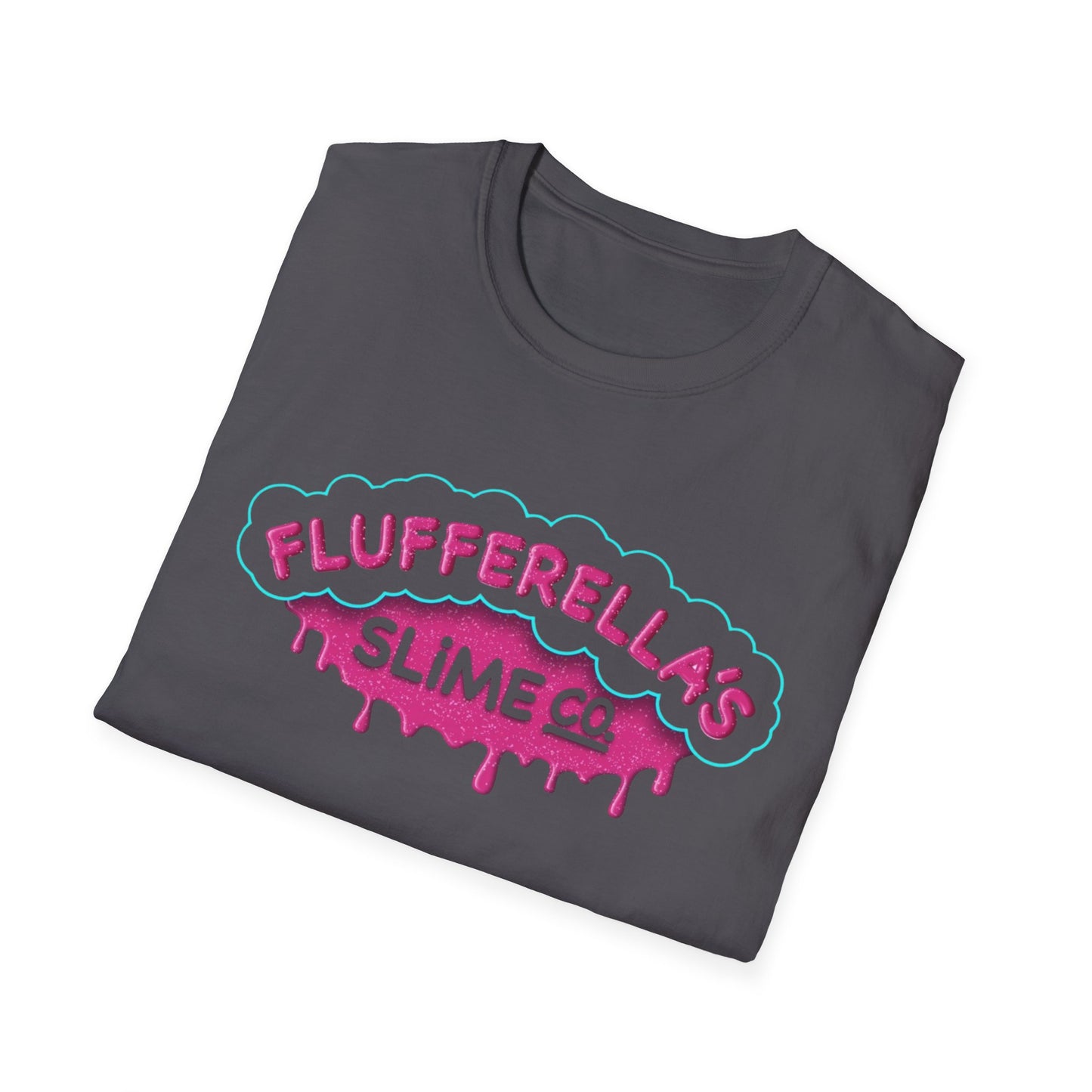 Flufferella's Slime Co Unisex Softstyle T-Shirt – Fun & Colorful Graphic Tee for Kids, Teens & Slime Lovers