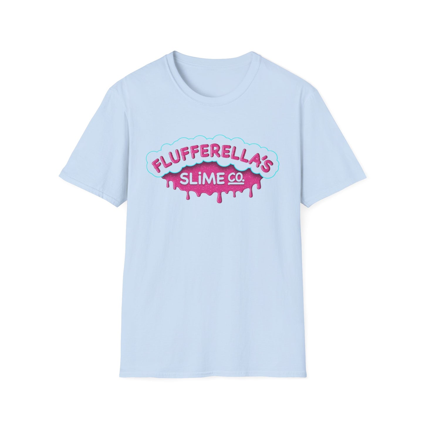 Flufferella's Slime Co Unisex Softstyle T-Shirt – Fun & Colorful Graphic Tee for Kids, Teens & Slime Lovers