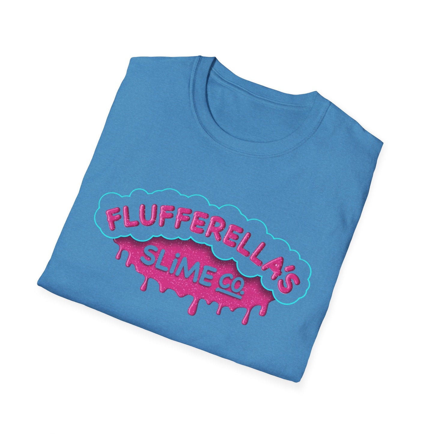 Flufferella's Slime Co Unisex Softstyle T-Shirt – Fun & Colorful Graphic Tee for Kids, Teens & Slime Lovers