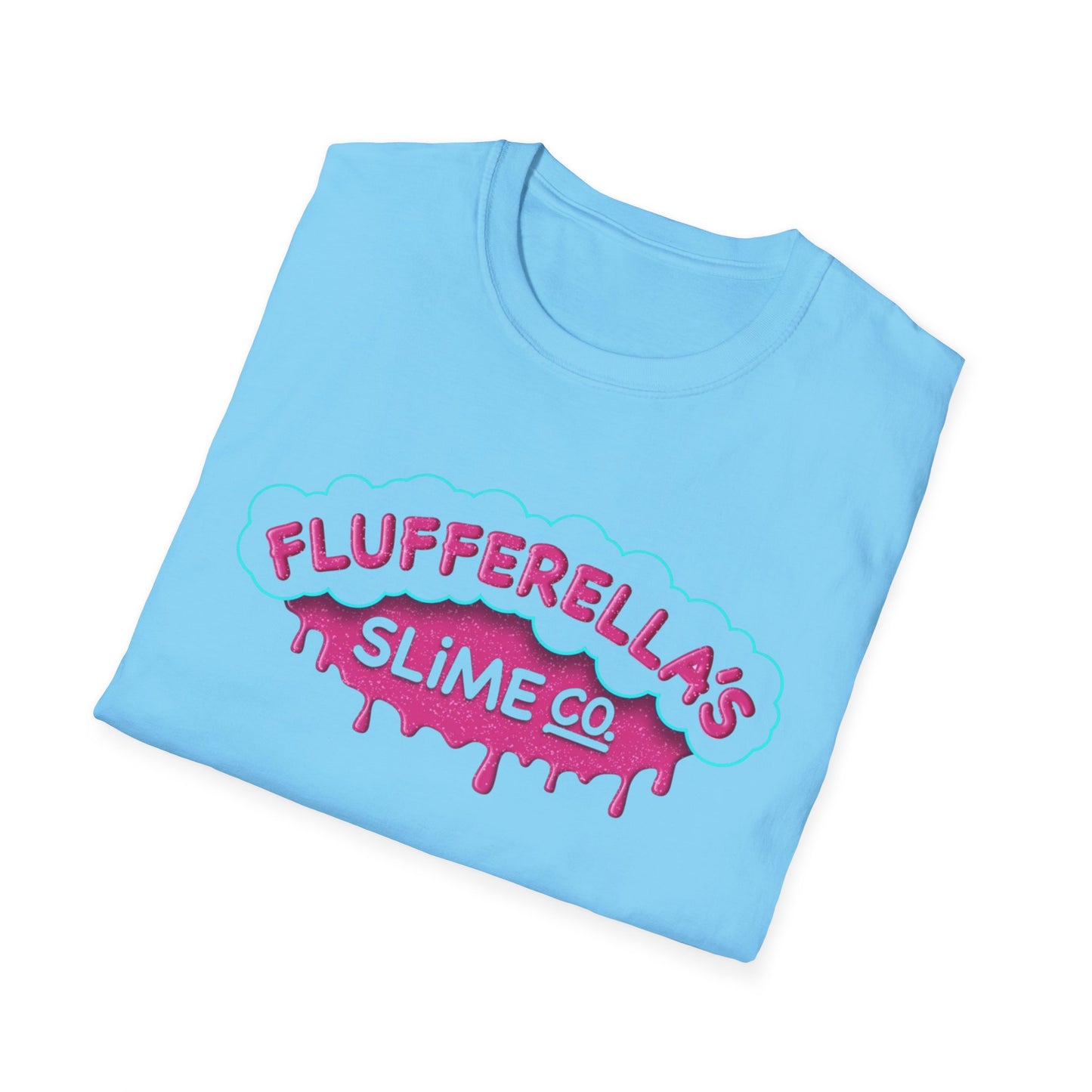 Flufferella's Slime Co Unisex Softstyle T-Shirt – Fun & Colorful Graphic Tee for Kids, Teens & Slime Lovers