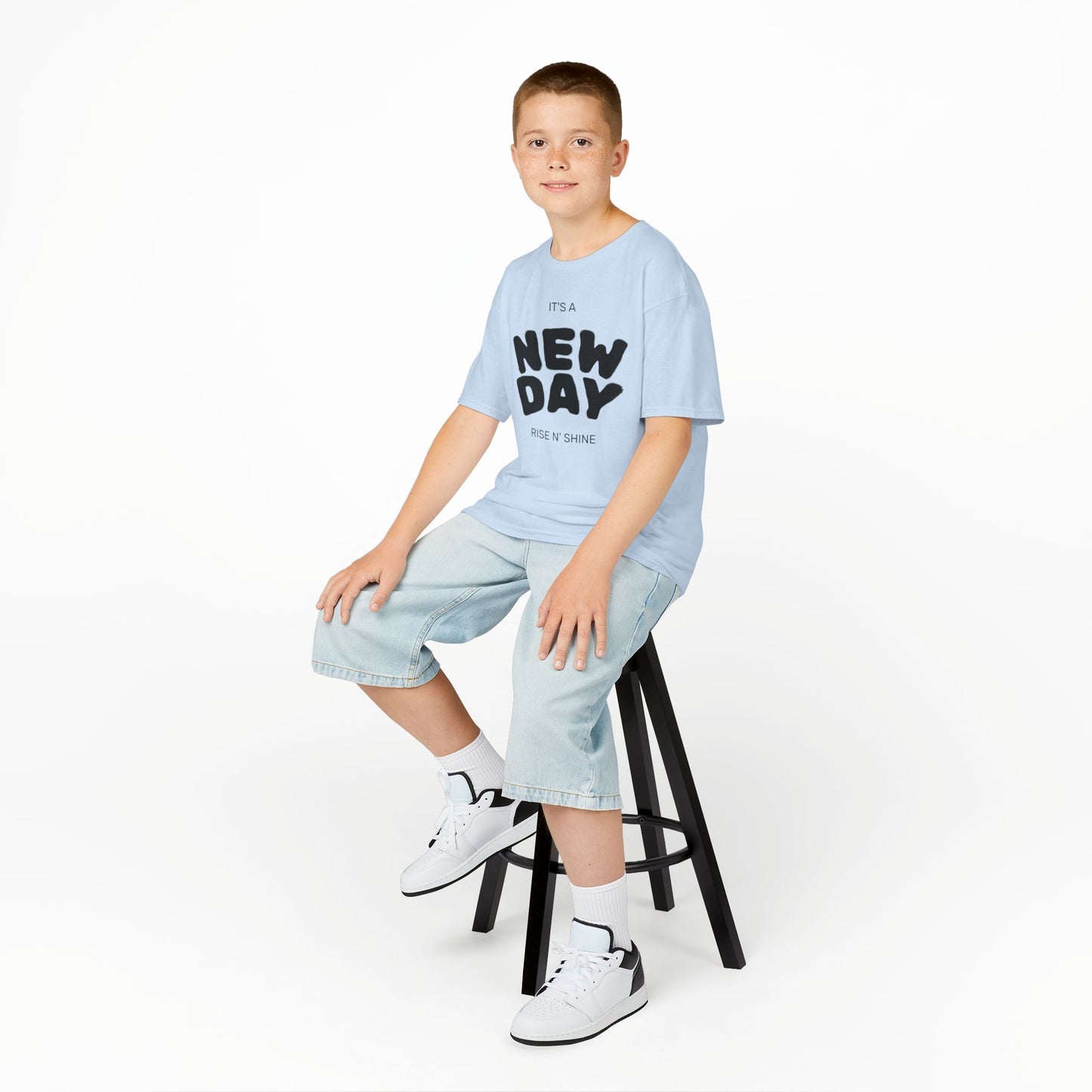 “It’s a New Day” Kids T-Shirt – Soft Cotton Tee for Slime Lovers, Playful Kids, Birthday Gift & Everyday Wear