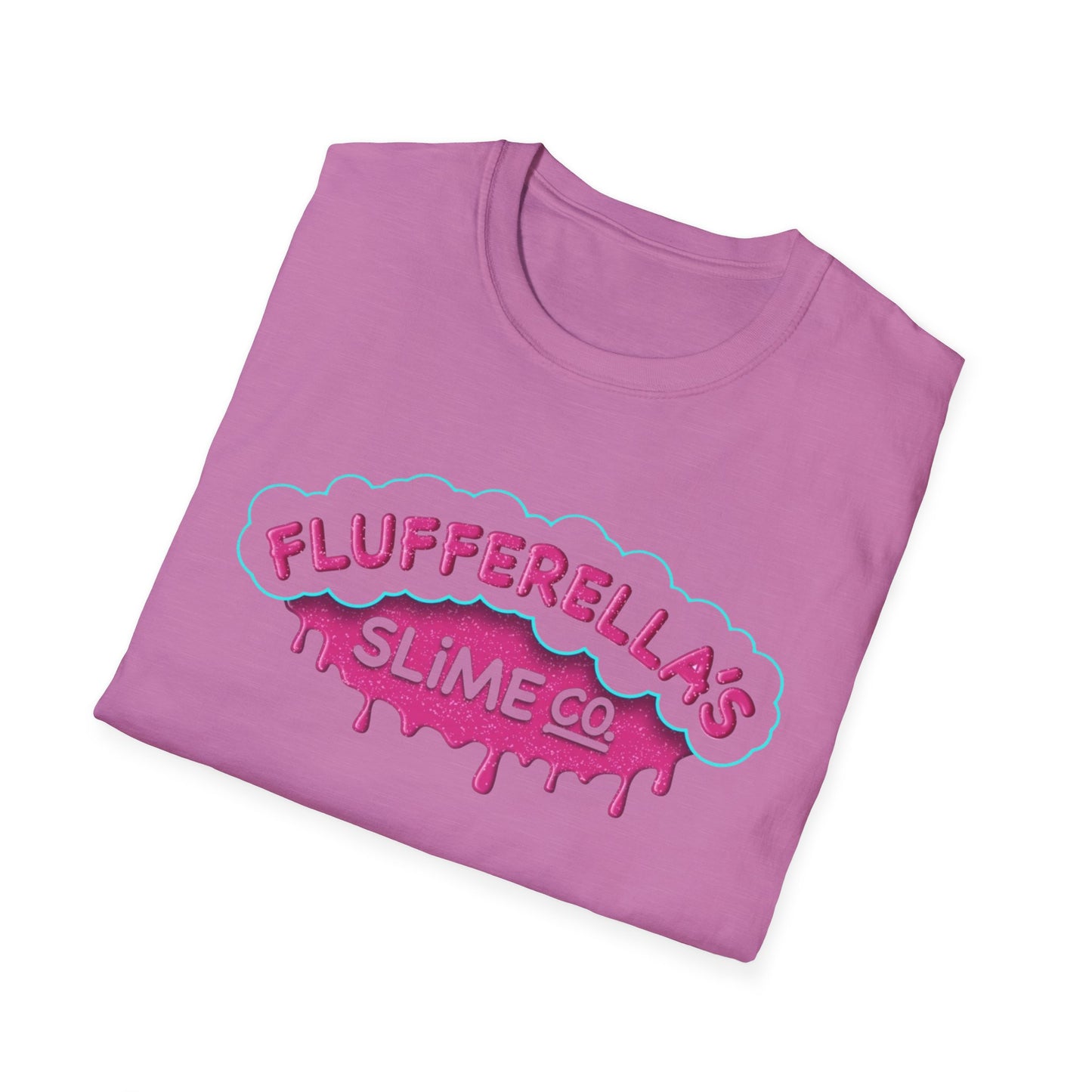 Flufferella's Slime Co Unisex Softstyle T-Shirt – Fun & Colorful Graphic Tee for Kids, Teens & Slime Lovers
