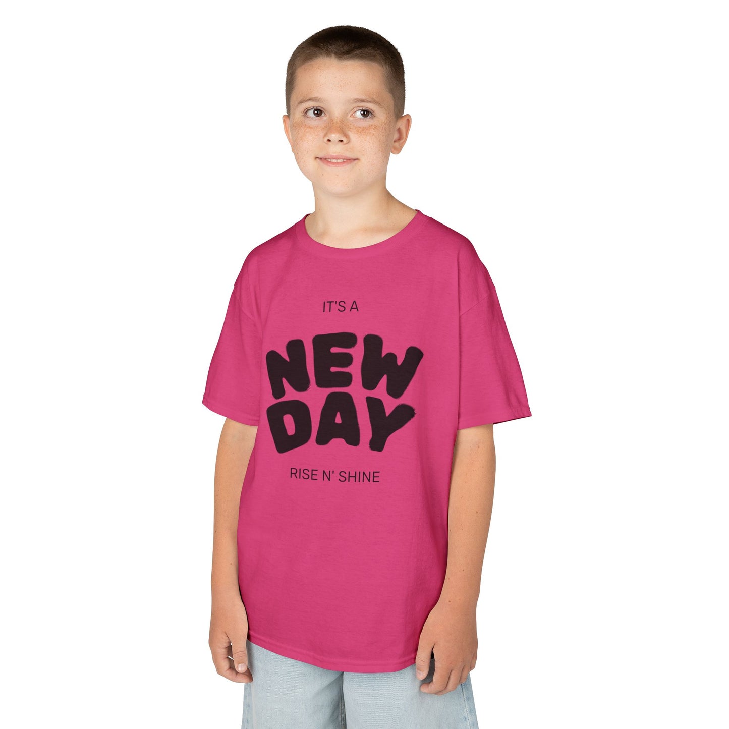 “It’s a New Day” Kids T-Shirt – Soft Cotton Tee for Slime Lovers, Playful Kids, Birthday Gift & Everyday Wear
