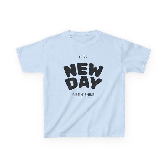 “It’s a New Day” Kids T-Shirt – Soft Cotton Tee for Slime Lovers, Playful Kids, Birthday Gift & Everyday Wear