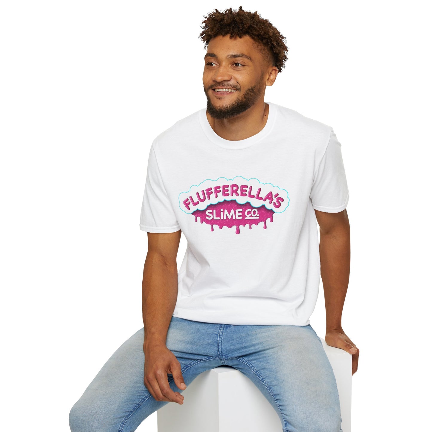 Flufferella's Slime Co Unisex Softstyle T-Shirt – Fun & Colorful Graphic Tee for Kids, Teens & Slime Lovers