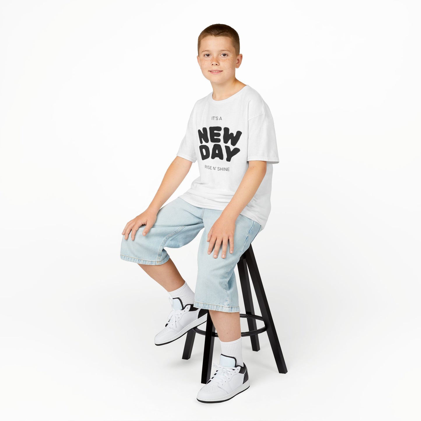 “It’s a New Day” Kids T-Shirt – Soft Cotton Tee for Slime Lovers, Playful Kids, Birthday Gift & Everyday Wear