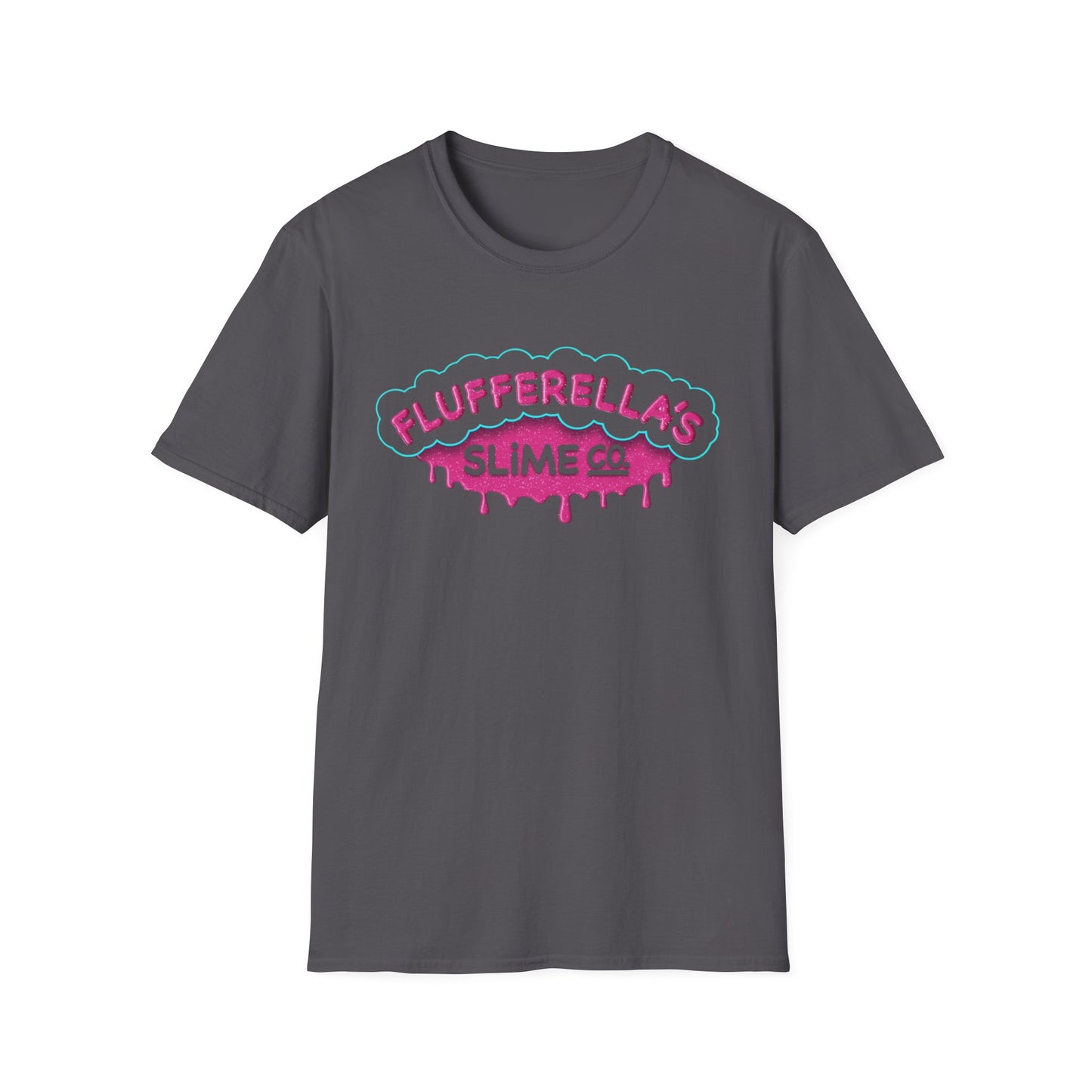 Flufferella's Slime Co Unisex Softstyle T-Shirt – Fun & Colorful Graphic Tee for Kids, Teens & Slime Lovers