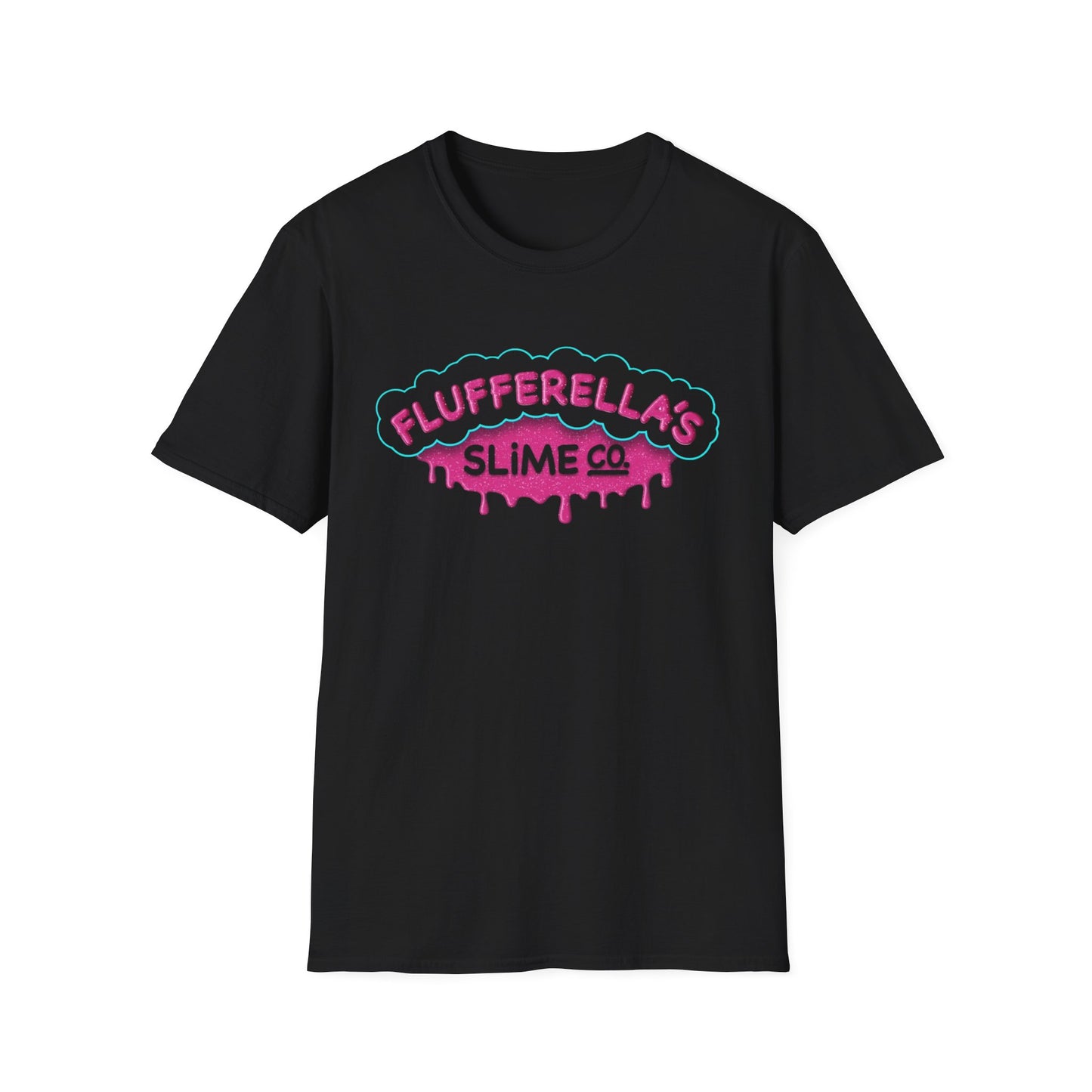 Flufferella's Slime Co Unisex Softstyle T-Shirt – Fun & Colorful Graphic Tee for Kids, Teens & Slime Lovers
