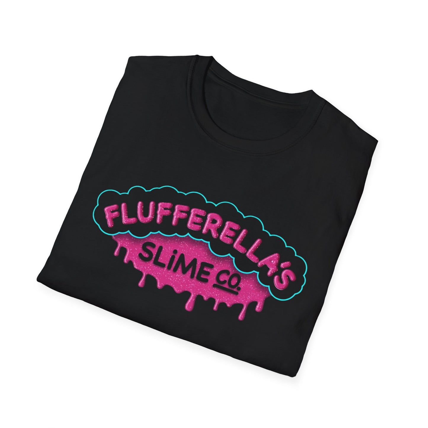 Flufferella's Slime Co Unisex Softstyle T-Shirt – Fun & Colorful Graphic Tee for Kids, Teens & Slime Lovers