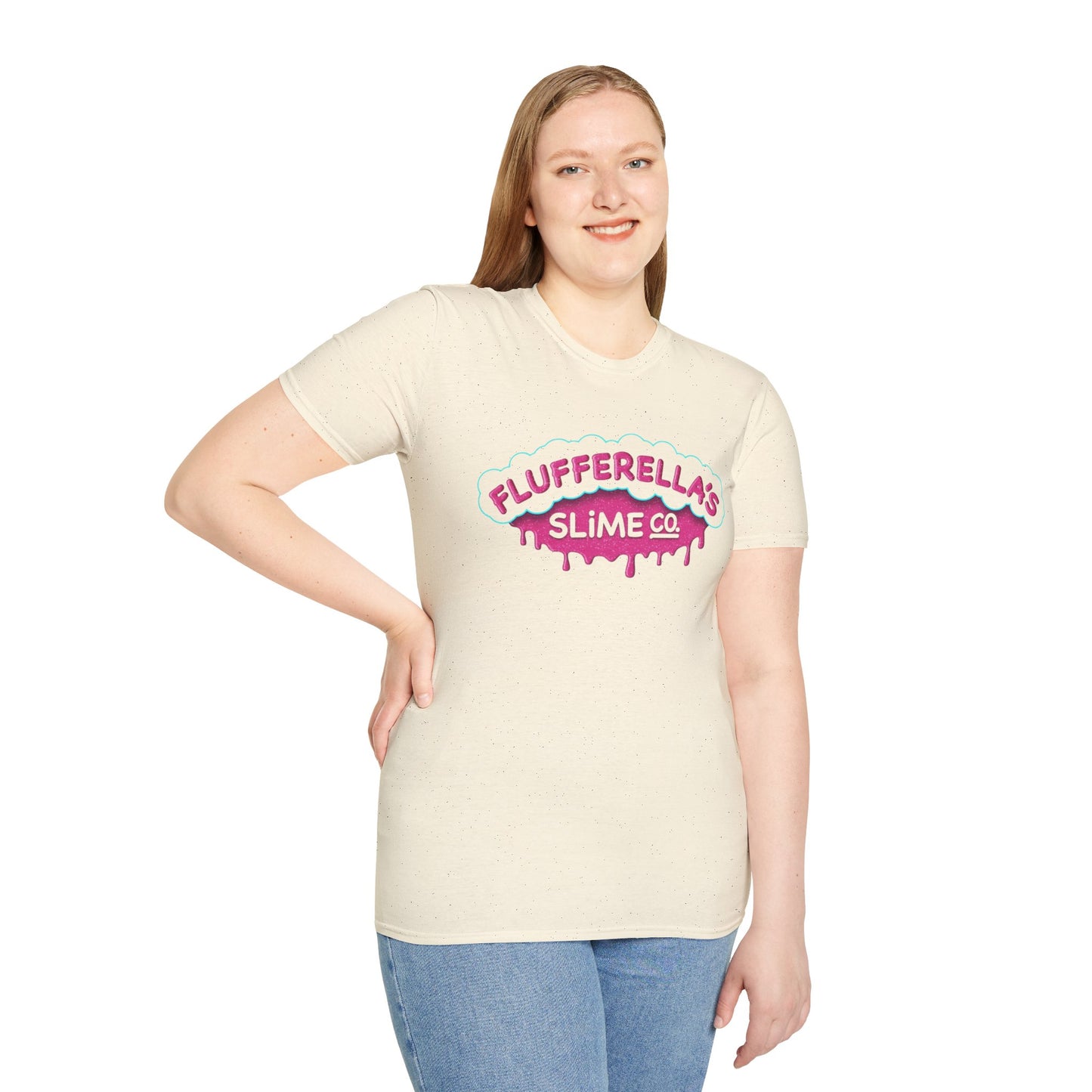 Flufferella's Slime Co Unisex Softstyle T-Shirt – Fun & Colorful Graphic Tee for Kids, Teens & Slime Lovers