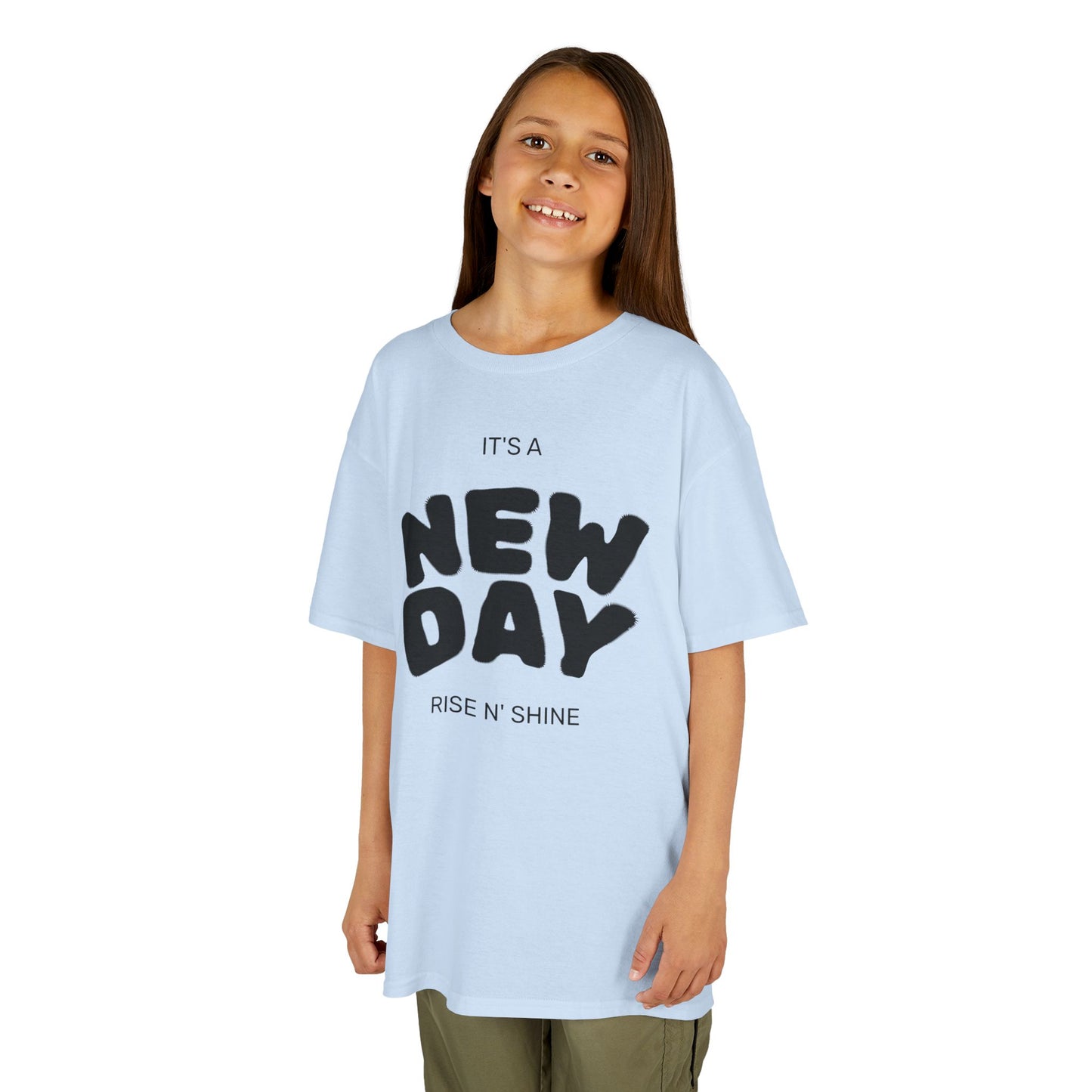 “It’s a New Day” Kids T-Shirt – Soft Cotton Tee for Slime Lovers, Playful Kids, Birthday Gift & Everyday Wear