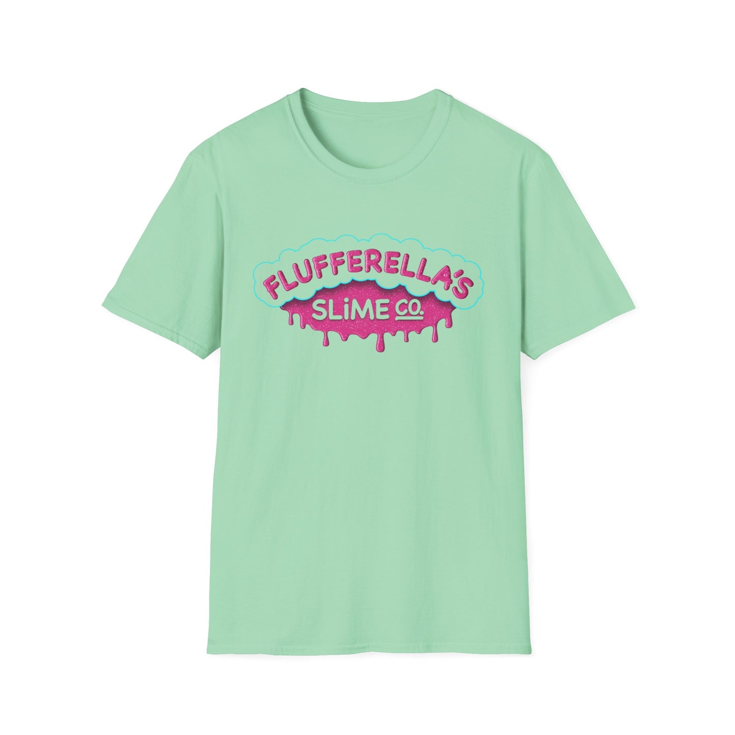 Flufferella's Slime Co Unisex Softstyle T-Shirt – Fun & Colorful Graphic Tee for Kids, Teens & Slime Lovers