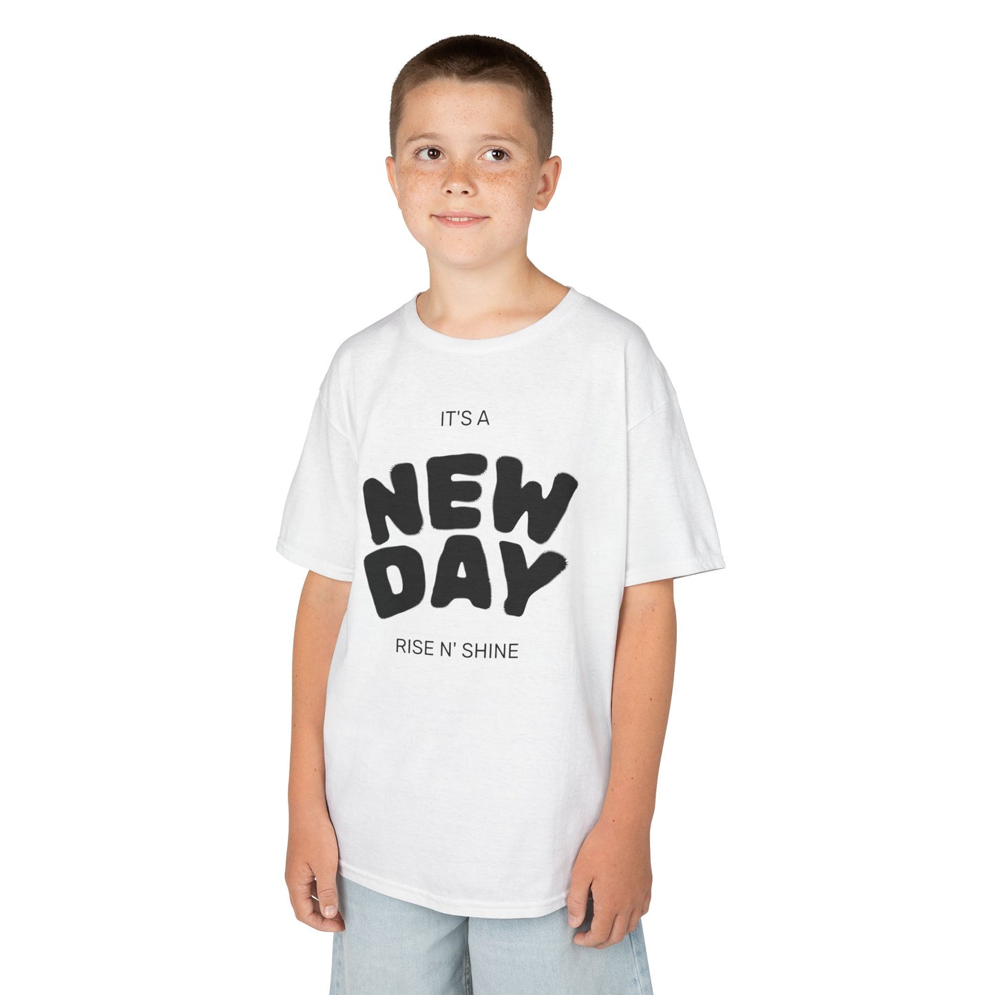 “It’s a New Day” Kids T-Shirt – Soft Cotton Tee for Slime Lovers, Playful Kids, Birthday Gift & Everyday Wear