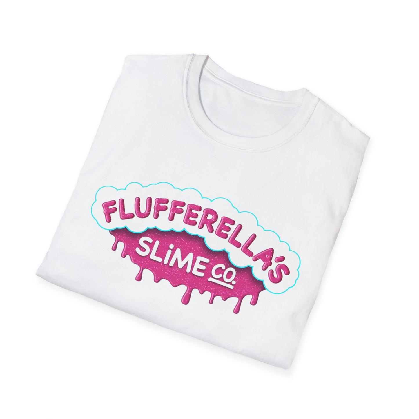 Flufferella's Slime Co Unisex Softstyle T-Shirt – Fun & Colorful Graphic Tee for Kids, Teens & Slime Lovers