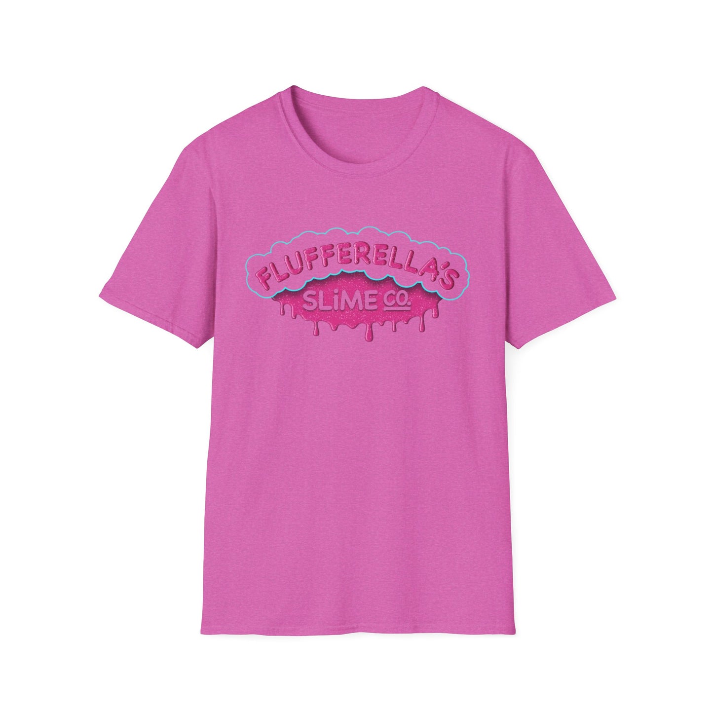 Flufferella's Slime Co Unisex Softstyle T-Shirt – Fun & Colorful Graphic Tee for Kids, Teens & Slime Lovers