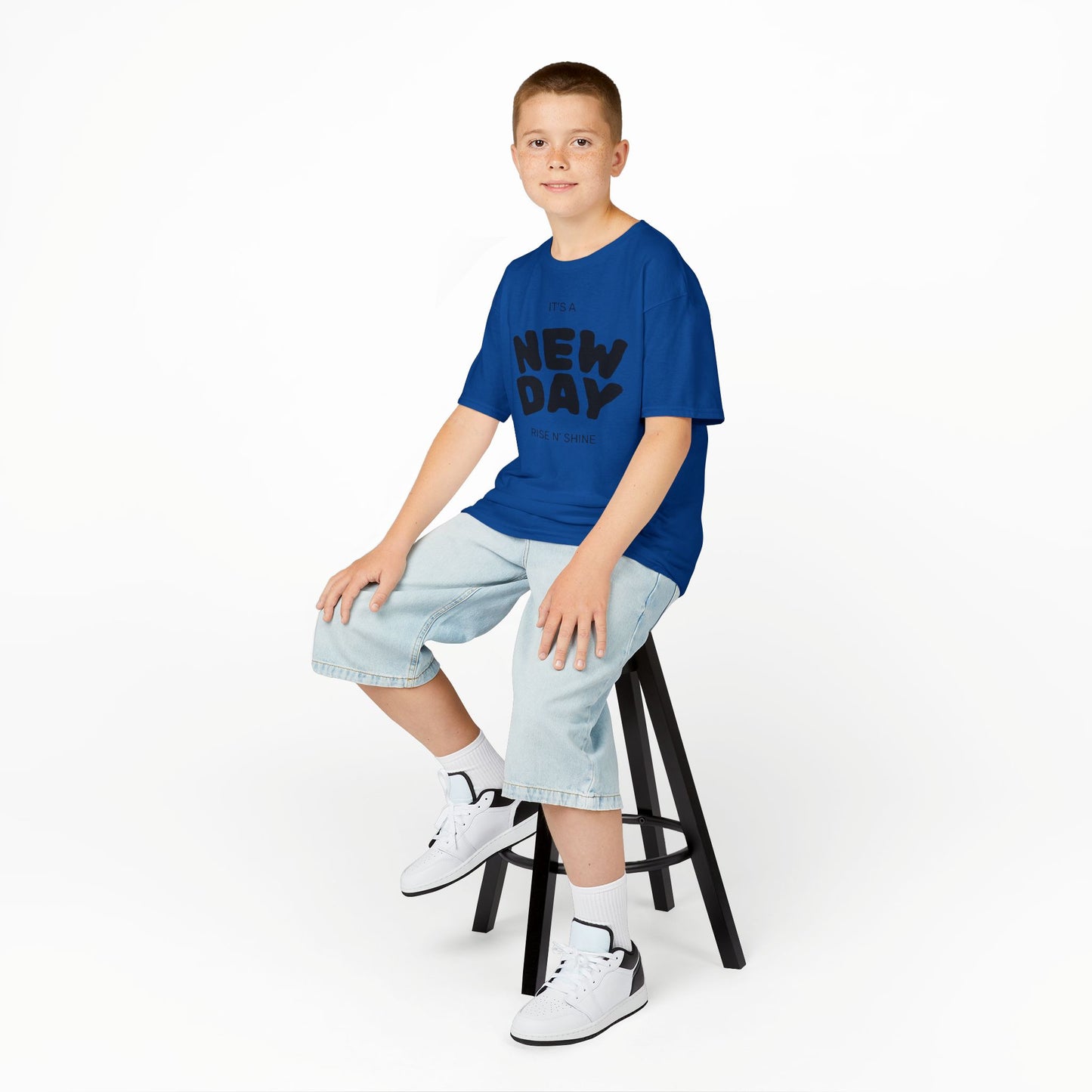 “It’s a New Day” Kids T-Shirt – Soft Cotton Tee for Slime Lovers, Playful Kids, Birthday Gift & Everyday Wear