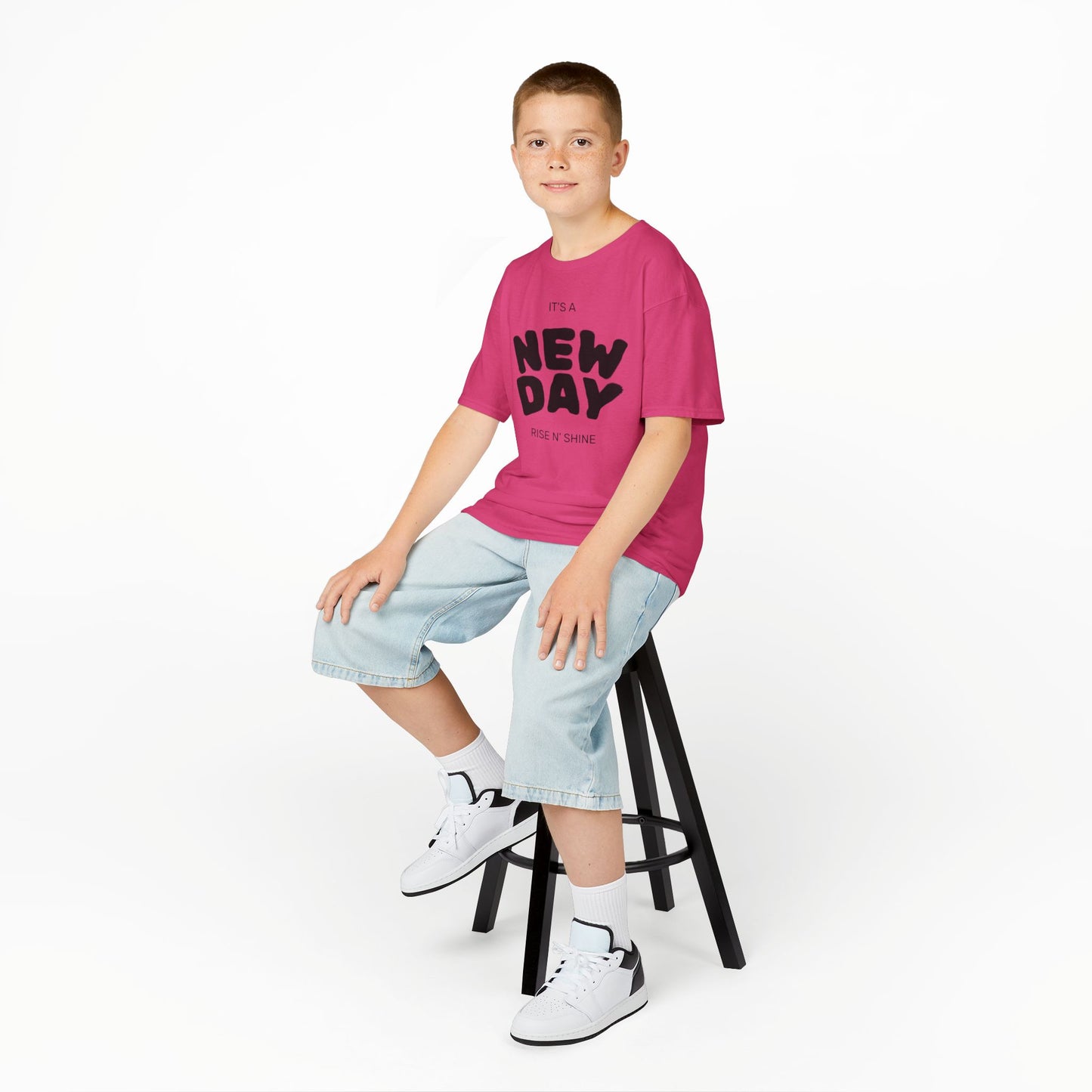 “It’s a New Day” Kids T-Shirt – Soft Cotton Tee for Slime Lovers, Playful Kids, Birthday Gift & Everyday Wear