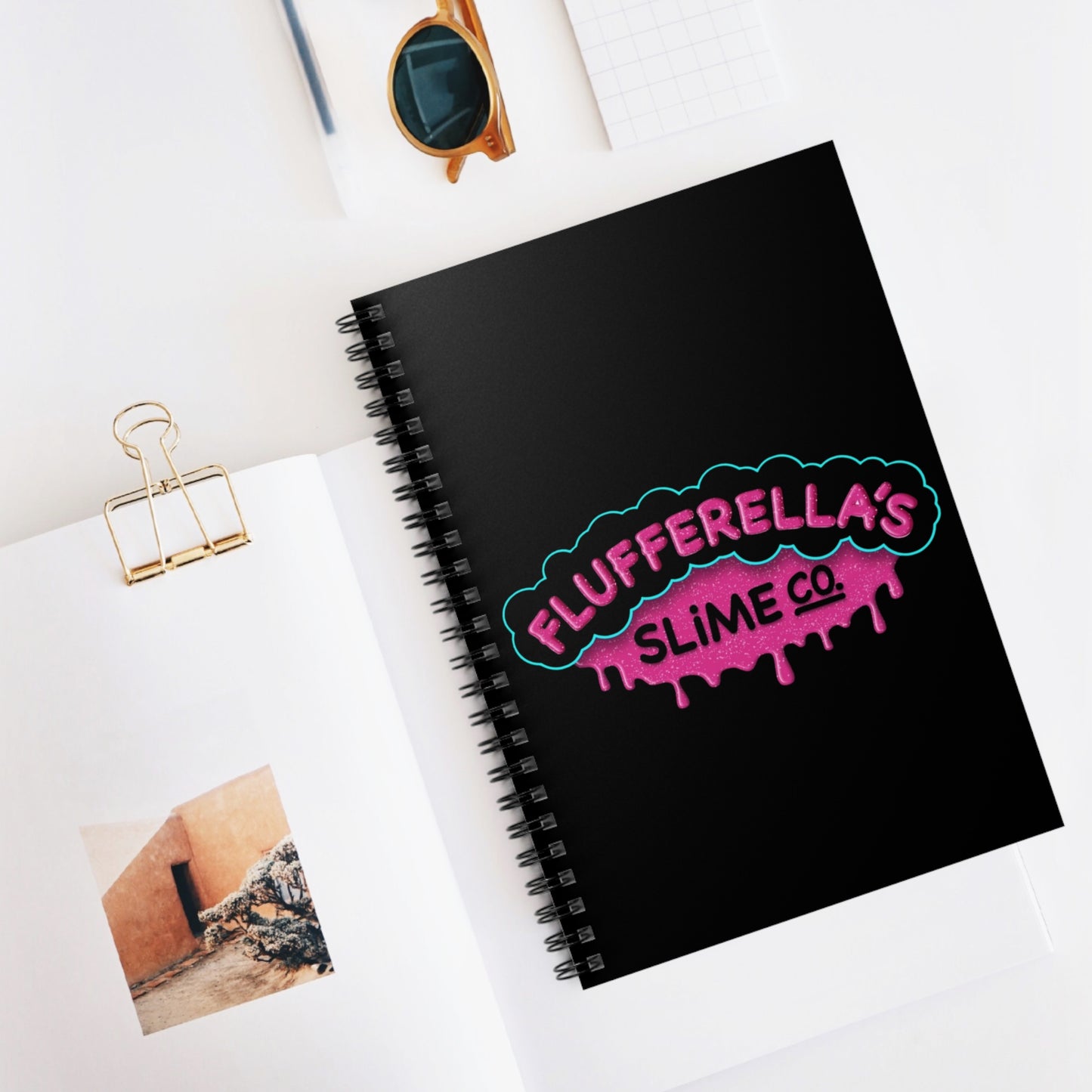Flufferella's Slime Co. Spiral Notebook - Fun & Funky Ruled Lines
