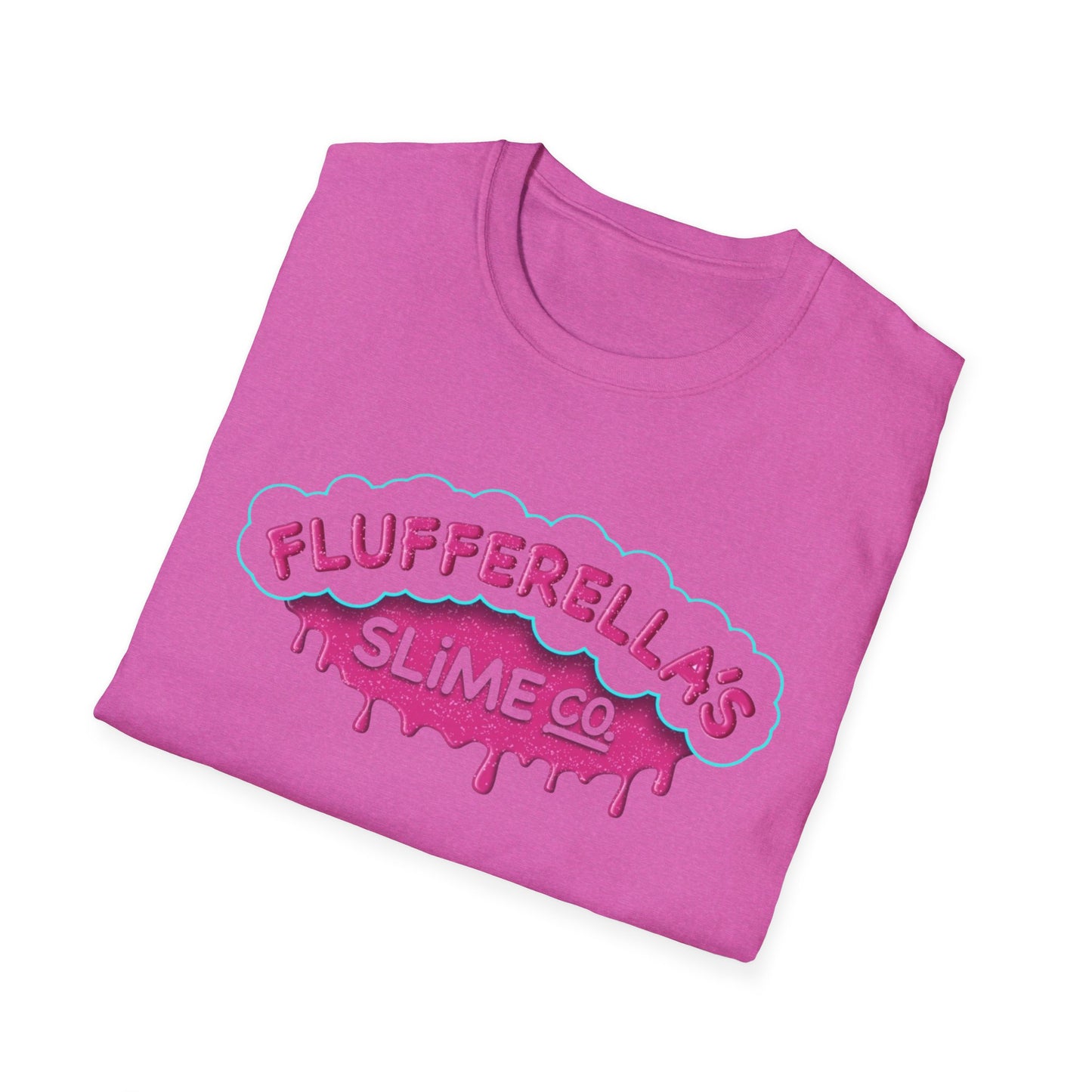 Flufferella's Slime Co Unisex Softstyle T-Shirt – Fun & Colorful Graphic Tee for Kids, Teens & Slime Lovers