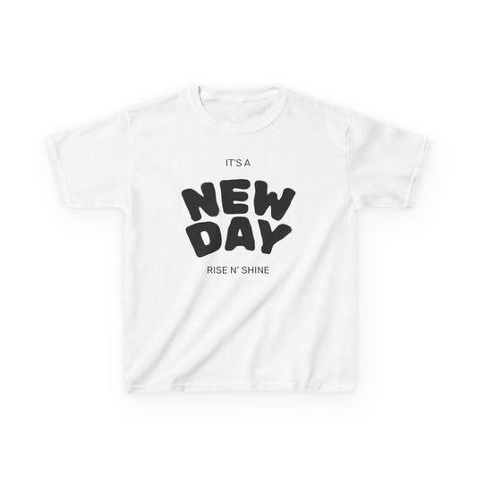 “It’s a New Day” Kids T-Shirt – Soft Cotton Tee for Slime Lovers, Playful Kids, Birthday Gift & Everyday Wear