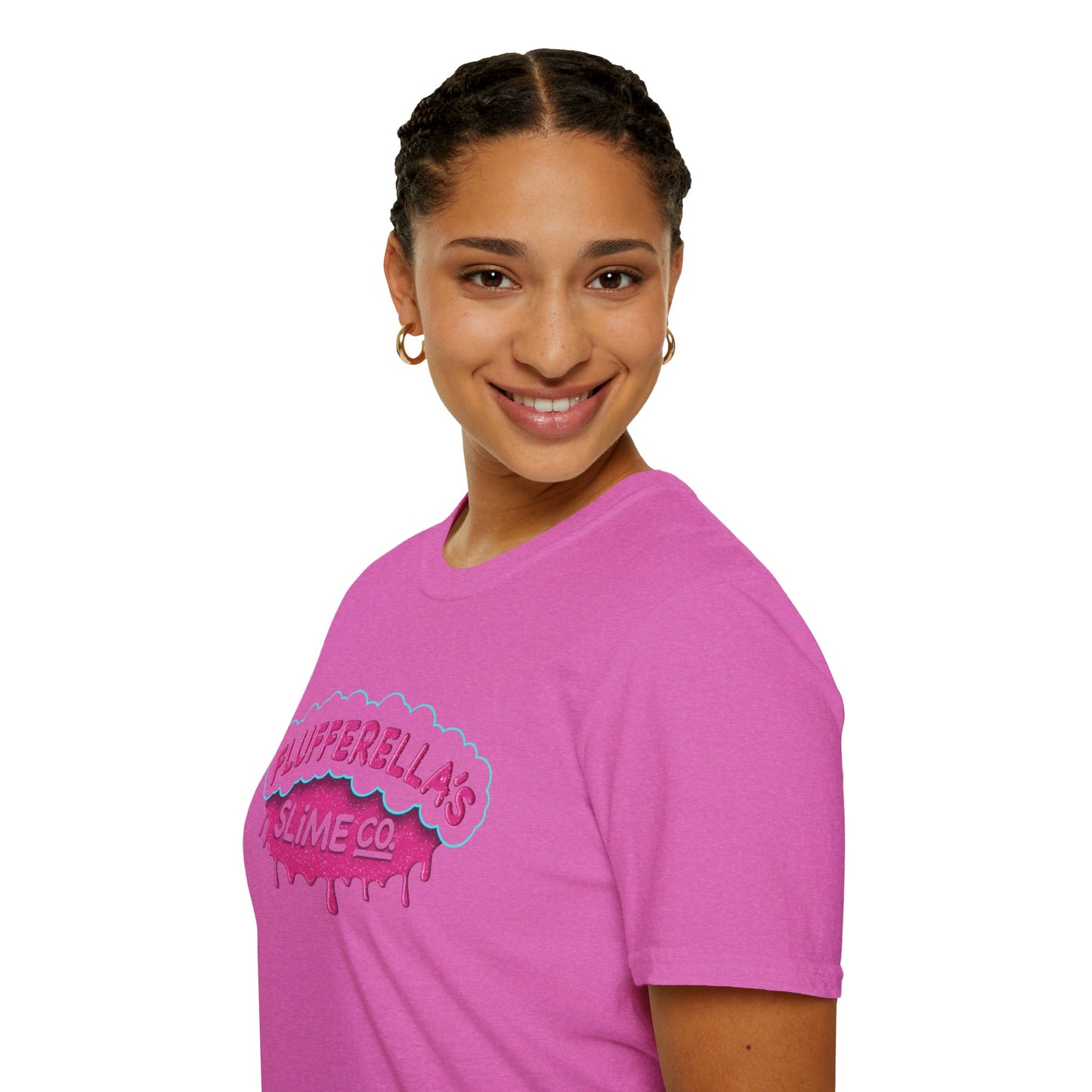 Flufferella's Slime Co Unisex Softstyle T-Shirt – Fun & Colorful Graphic Tee for Kids, Teens & Slime Lovers
