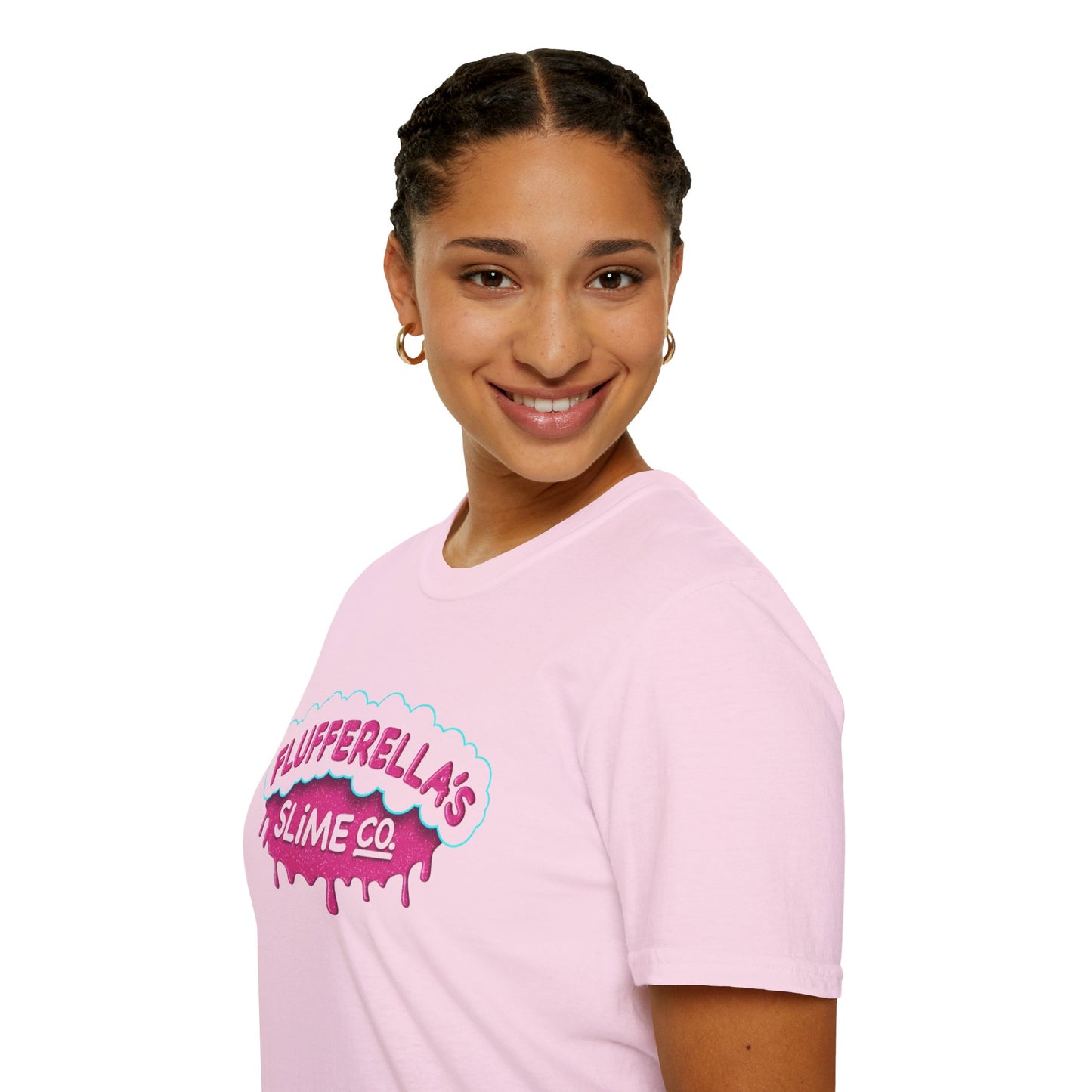 Flufferella's Slime Co Unisex Softstyle T-Shirt – Fun & Colorful Graphic Tee for Kids, Teens & Slime Lovers