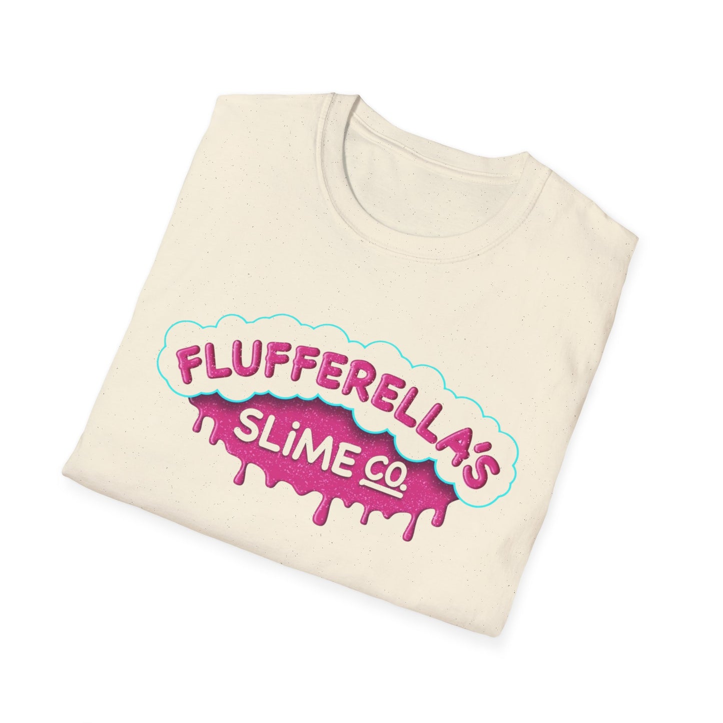 Flufferella's Slime Co Unisex Softstyle T-Shirt – Fun & Colorful Graphic Tee for Kids, Teens & Slime Lovers