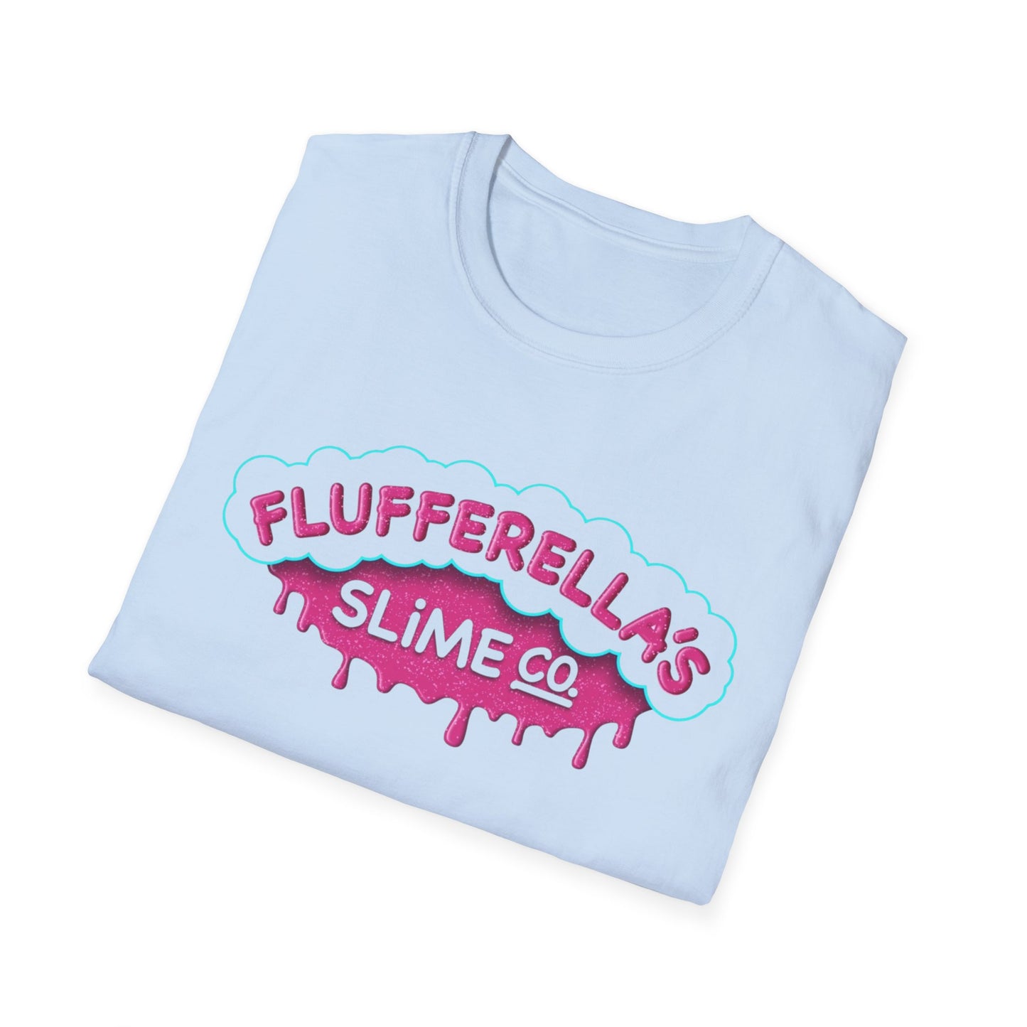 Flufferella's Slime Co Unisex Softstyle T-Shirt – Fun & Colorful Graphic Tee for Kids, Teens & Slime Lovers