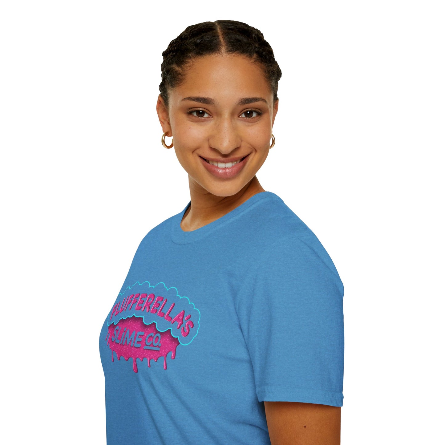 Flufferella's Slime Co Unisex Softstyle T-Shirt – Fun & Colorful Graphic Tee for Kids, Teens & Slime Lovers