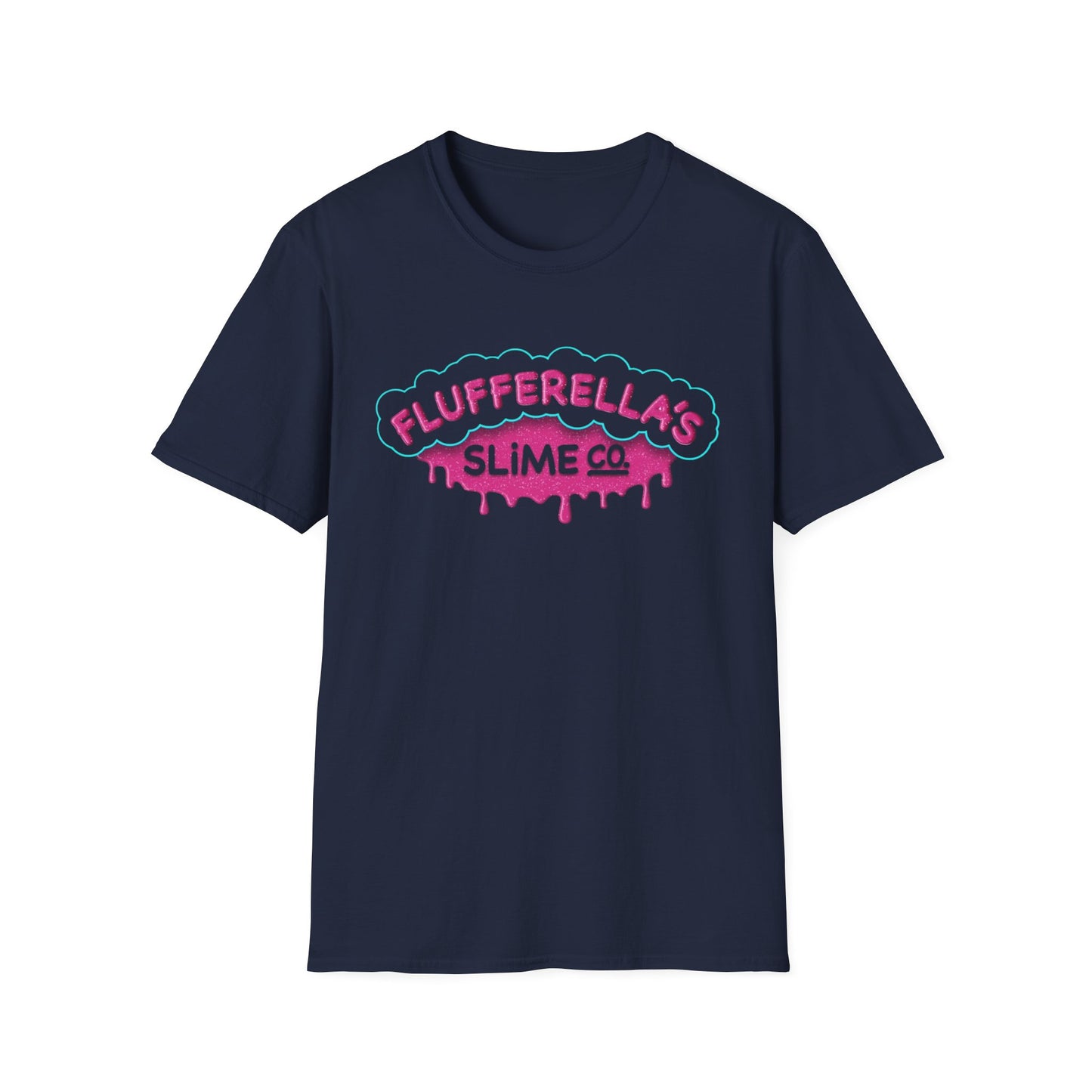 Flufferella's Slime Co Unisex Softstyle T-Shirt – Fun & Colorful Graphic Tee for Kids, Teens & Slime Lovers