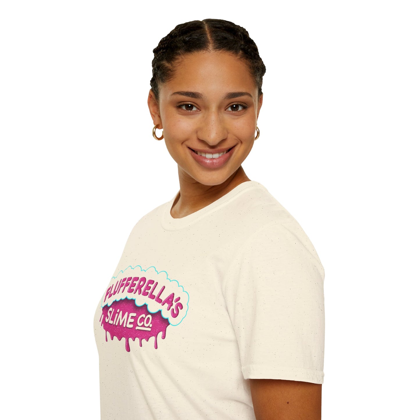 Flufferella's Slime Co Unisex Softstyle T-Shirt – Fun & Colorful Graphic Tee for Kids, Teens & Slime Lovers