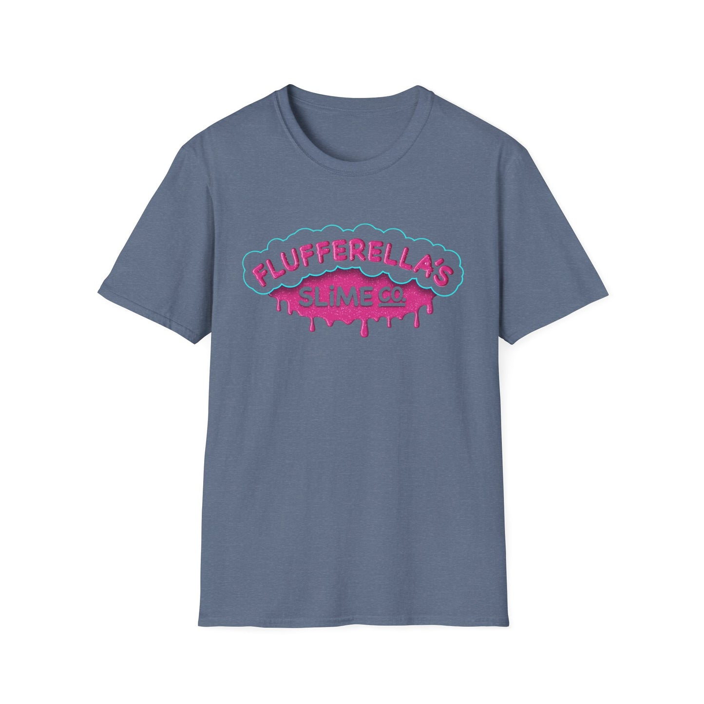 Flufferella's Slime Co Unisex Softstyle T-Shirt – Fun & Colorful Graphic Tee for Kids, Teens & Slime Lovers