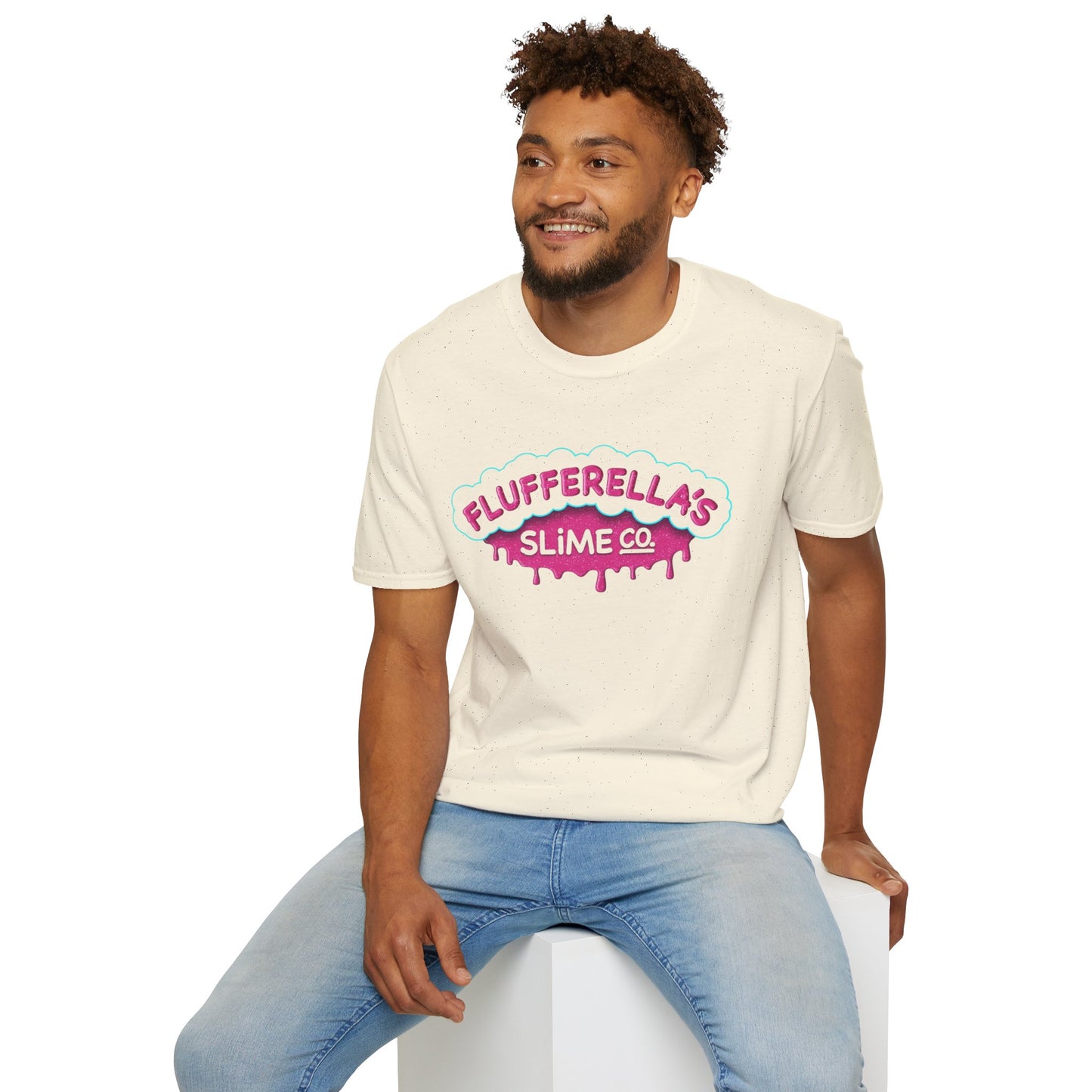 Flufferella's Slime Co Unisex Softstyle T-Shirt – Fun & Colorful Graphic Tee for Kids, Teens & Slime Lovers