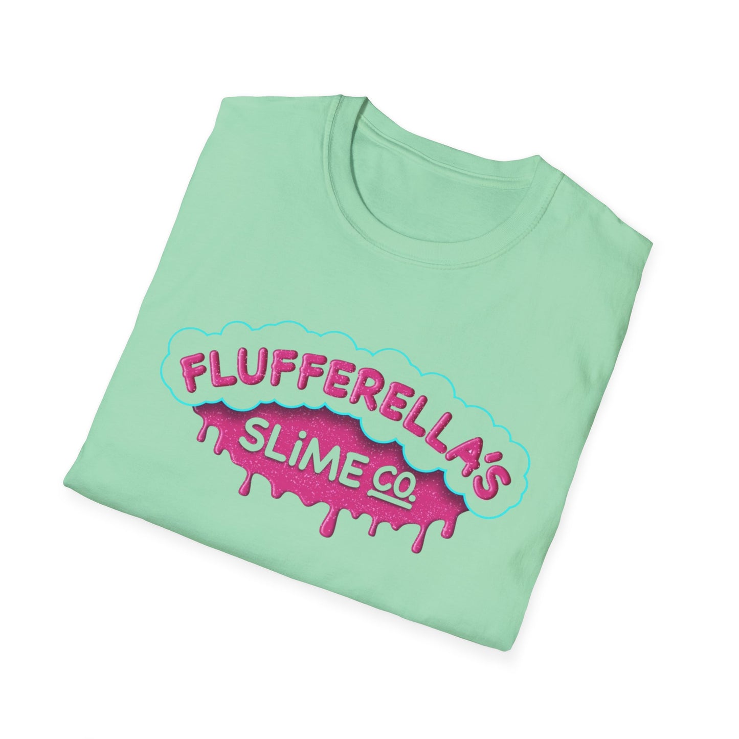 Flufferella's Slime Co Unisex Softstyle T-Shirt – Fun & Colorful Graphic Tee for Kids, Teens & Slime Lovers