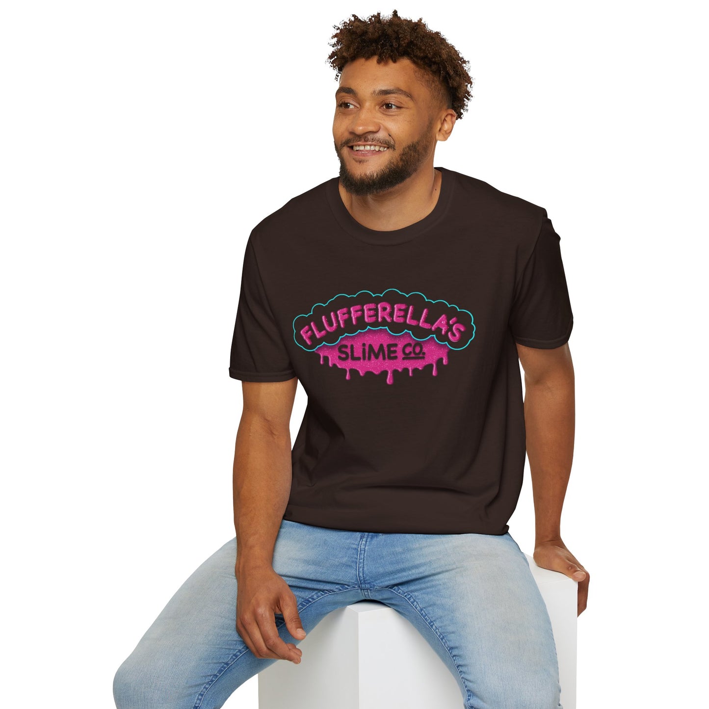 Flufferella's Slime Co Unisex Softstyle T-Shirt – Fun & Colorful Graphic Tee for Kids, Teens & Slime Lovers