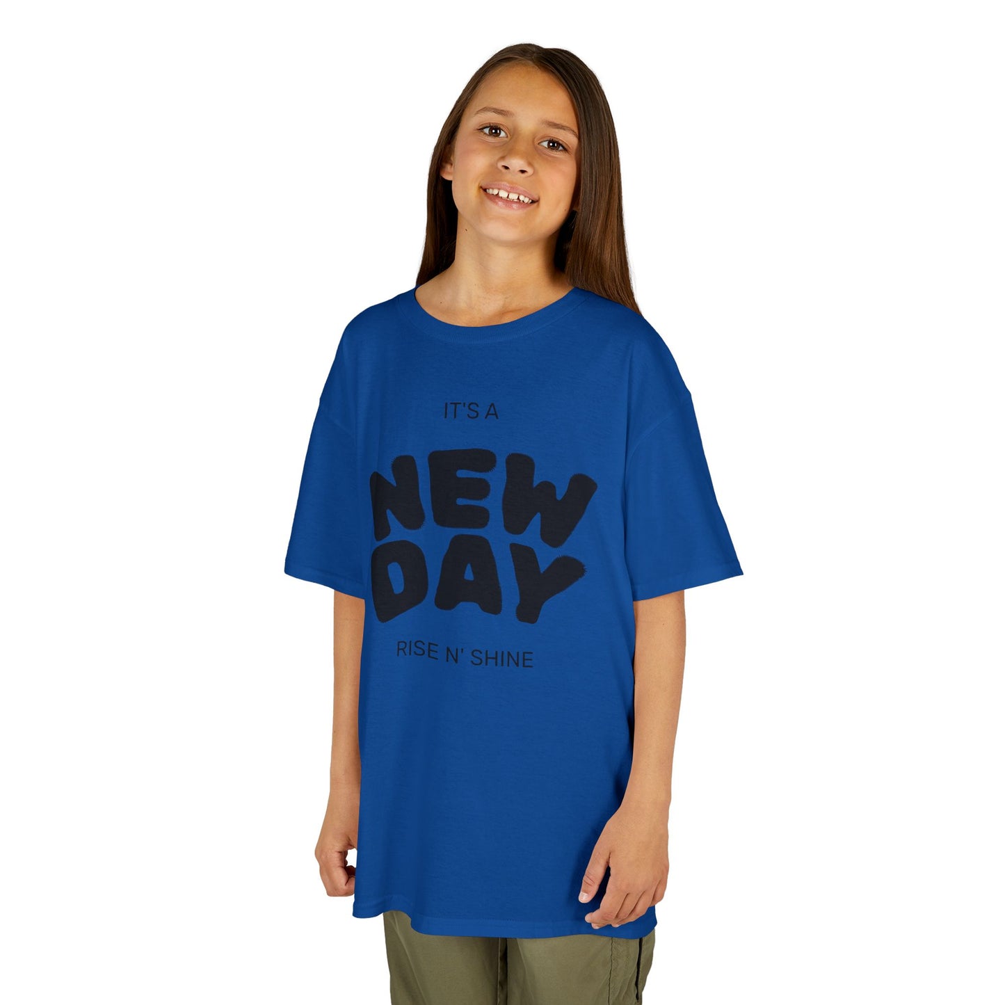 “It’s a New Day” Kids T-Shirt – Soft Cotton Tee for Slime Lovers, Playful Kids, Birthday Gift & Everyday Wear