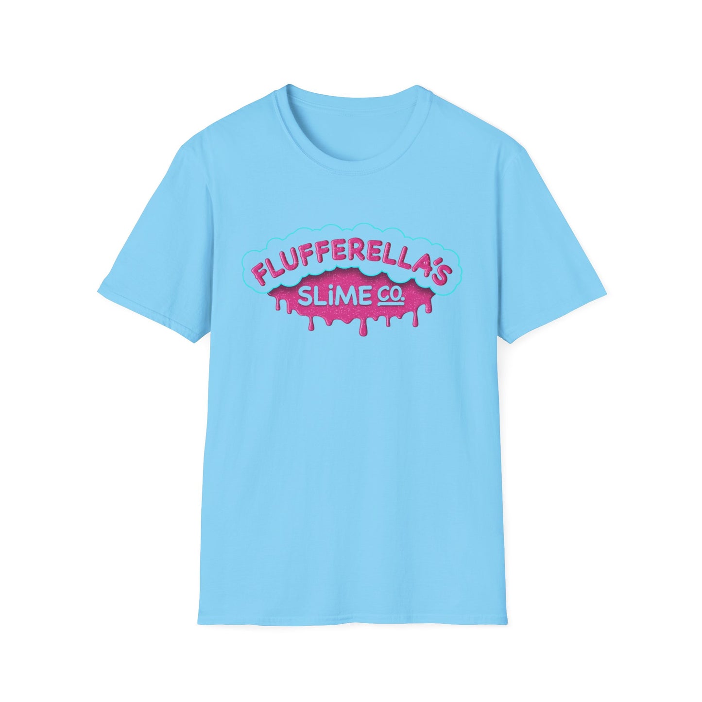 Flufferella's Slime Co Unisex Softstyle T-Shirt – Fun & Colorful Graphic Tee for Kids, Teens & Slime Lovers