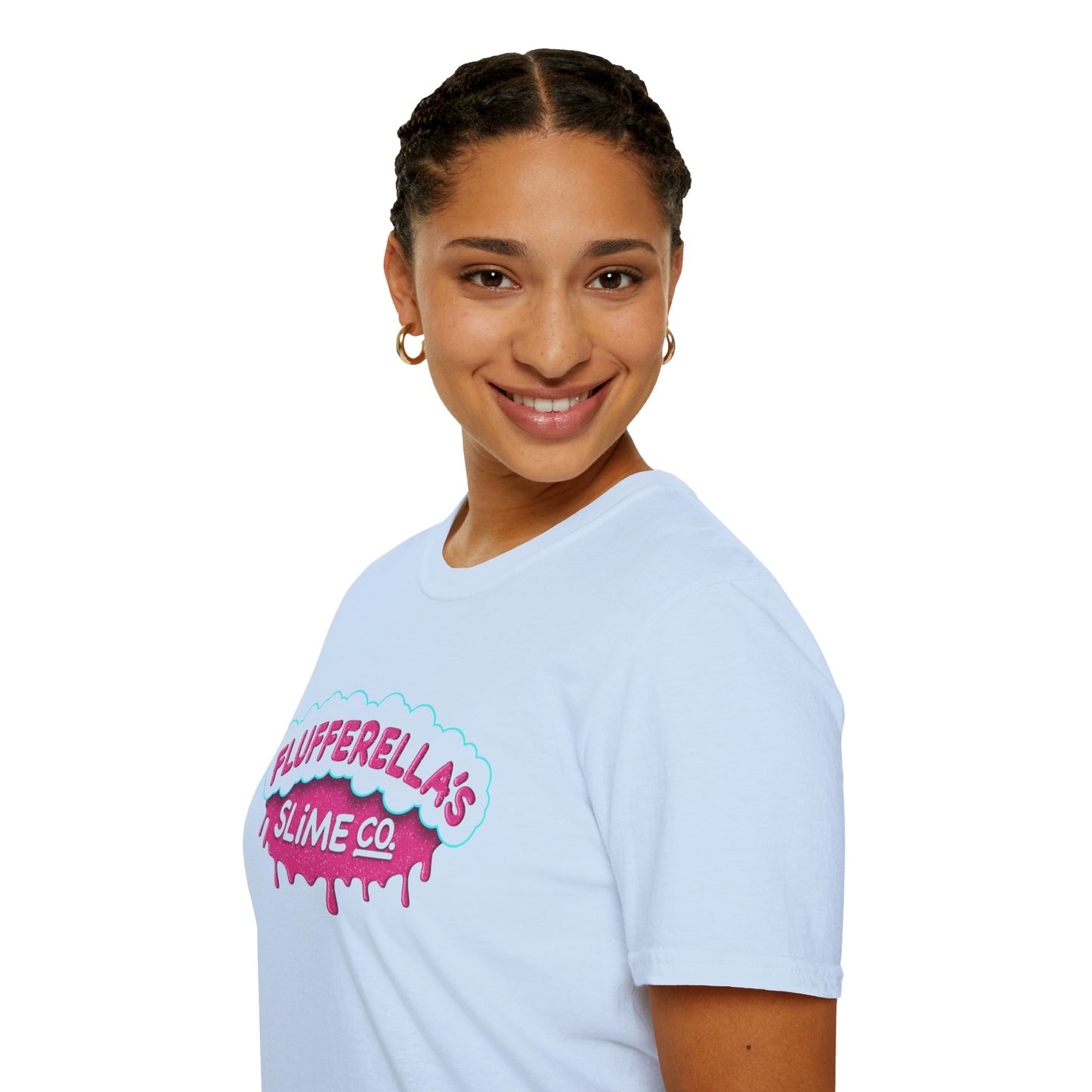 Flufferella's Slime Co Unisex Softstyle T-Shirt – Fun & Colorful Graphic Tee for Kids, Teens & Slime Lovers