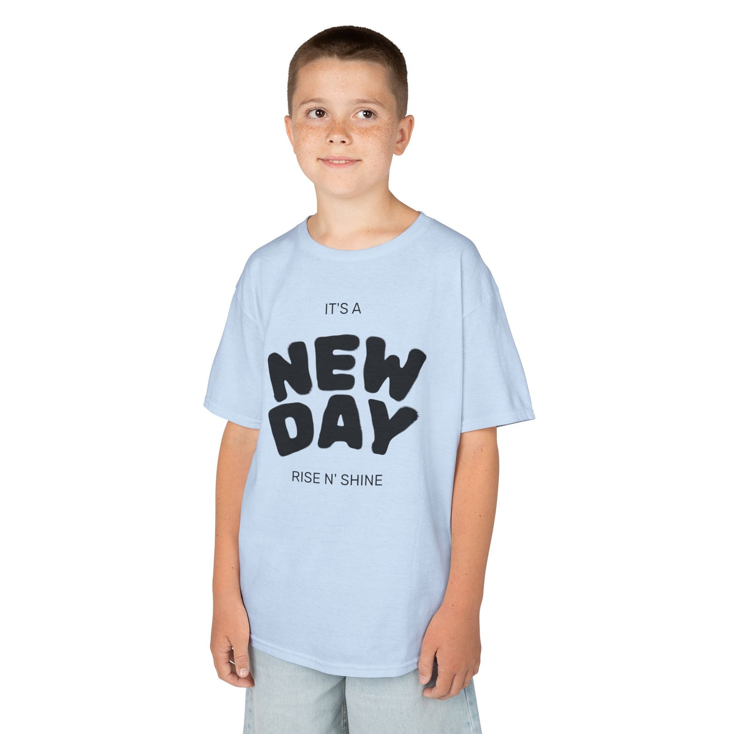 “It’s a New Day” Kids T-Shirt – Soft Cotton Tee for Slime Lovers, Playful Kids, Birthday Gift & Everyday Wear