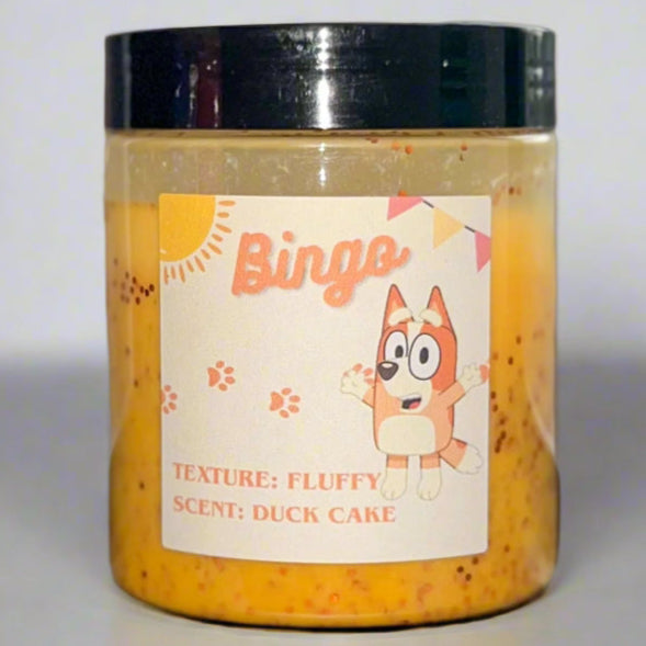 Bingo Duck Cake Scented Fluffy Slime (8oz)