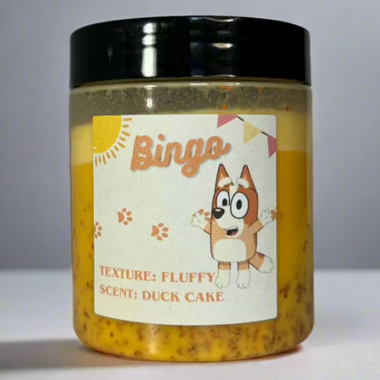 Bingo Duck Cake Scented Fluffy Slime (8oz)