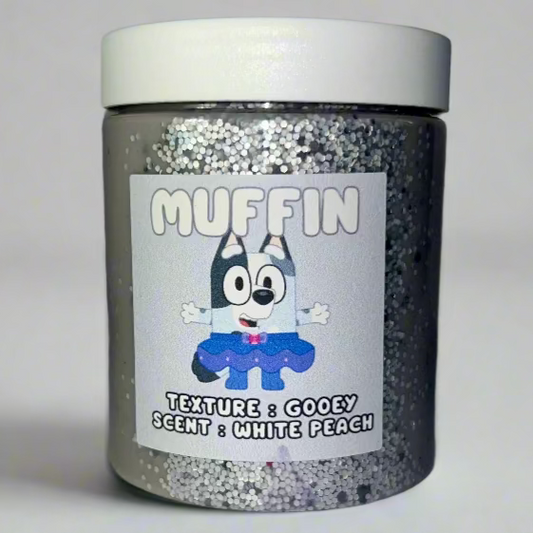 Bluey’s Muffin White Peach Scented Gooey Slime (8oz)