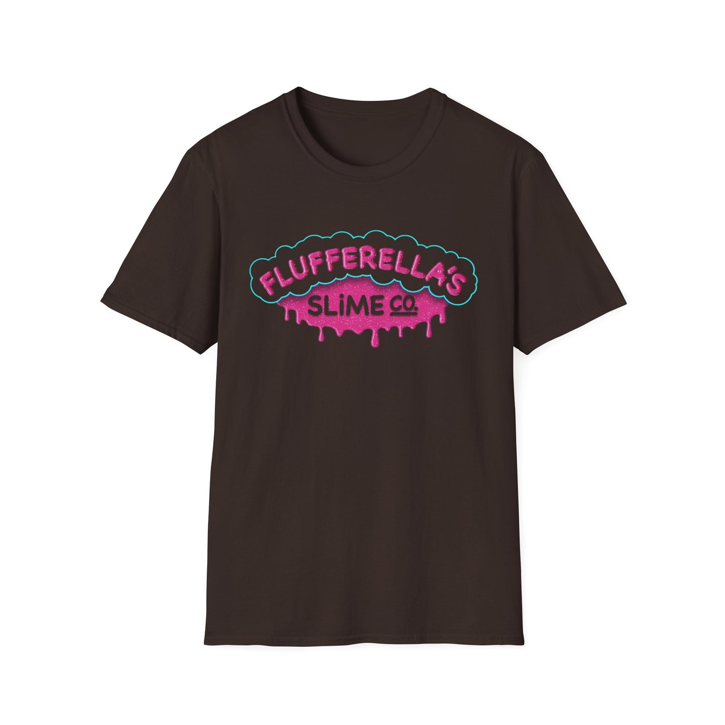 Flufferella's Slime Co Unisex Softstyle T-Shirt – Fun & Colorful Graphic Tee for Kids, Teens & Slime Lovers