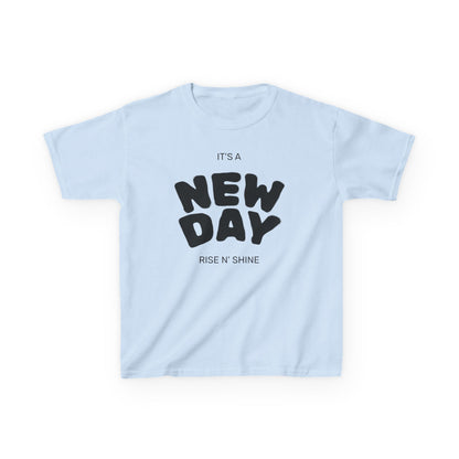 “It’s a New Day” Kids T-Shirt – Soft Cotton Tee for Slime Lovers, Playful Kids, Birthday Gift & Everyday Wear