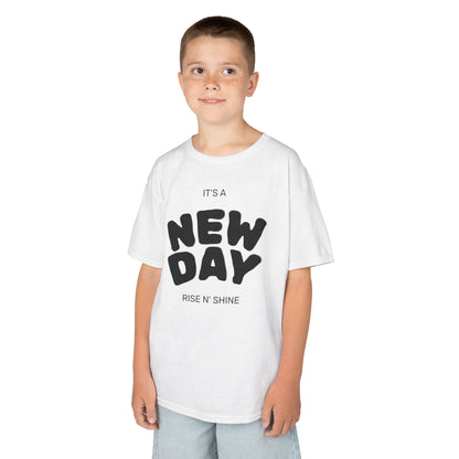 “It’s a New Day” Kids T-Shirt – Soft Cotton Tee for Slime Lovers, Playful Kids, Birthday Gift & Everyday Wear